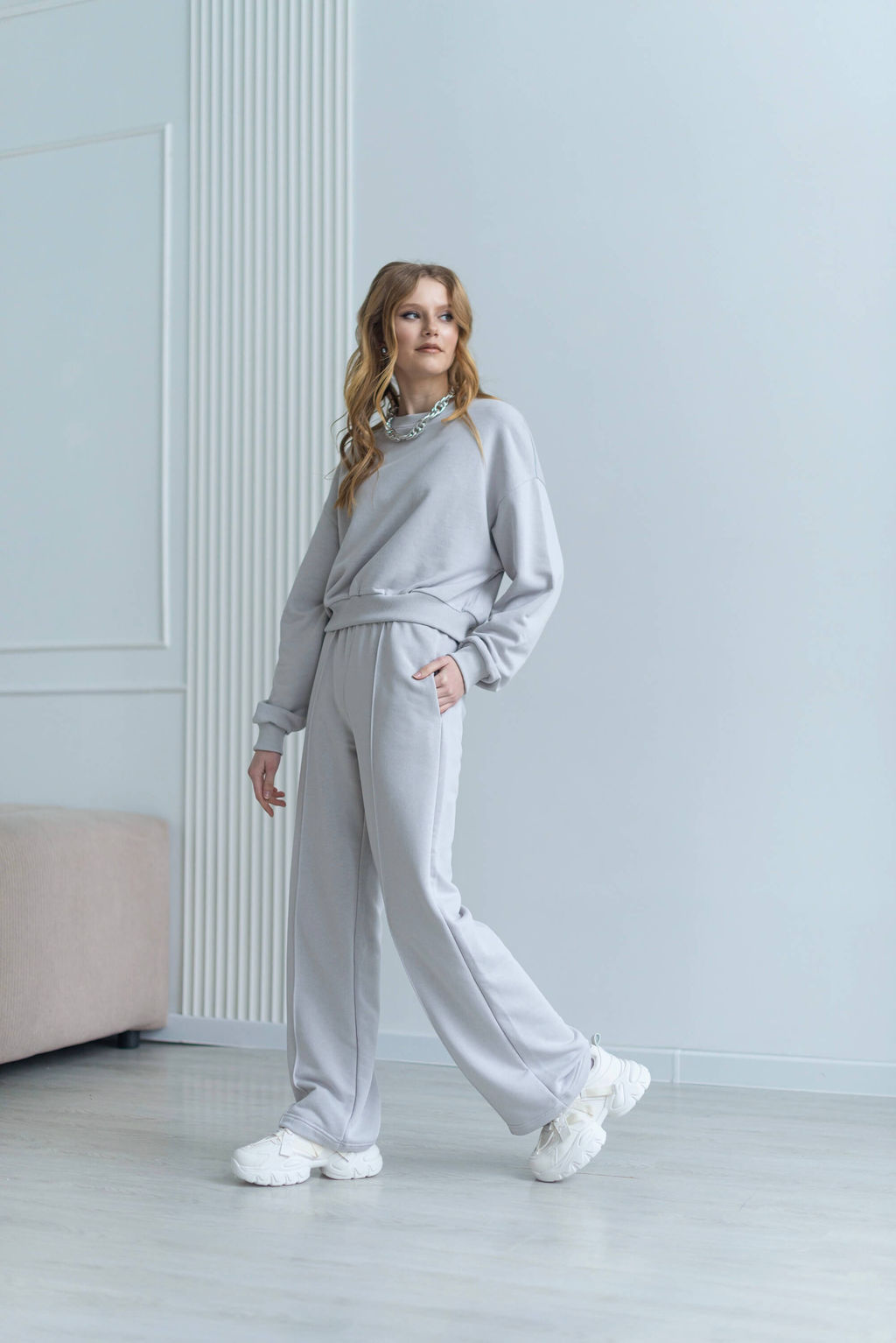 Брюки Сантино (светло-серый) Турция - Nadi bordo фото 3