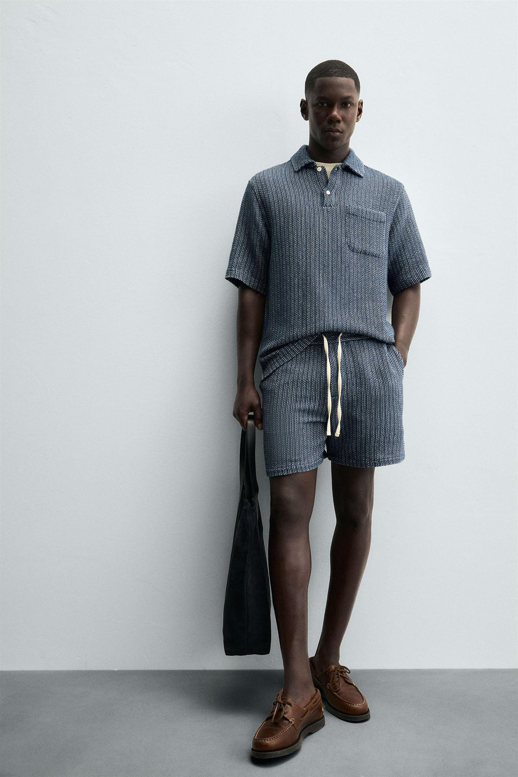 JACQUARD TEXTURED BERMUDA SHORTS - Zara фото 6