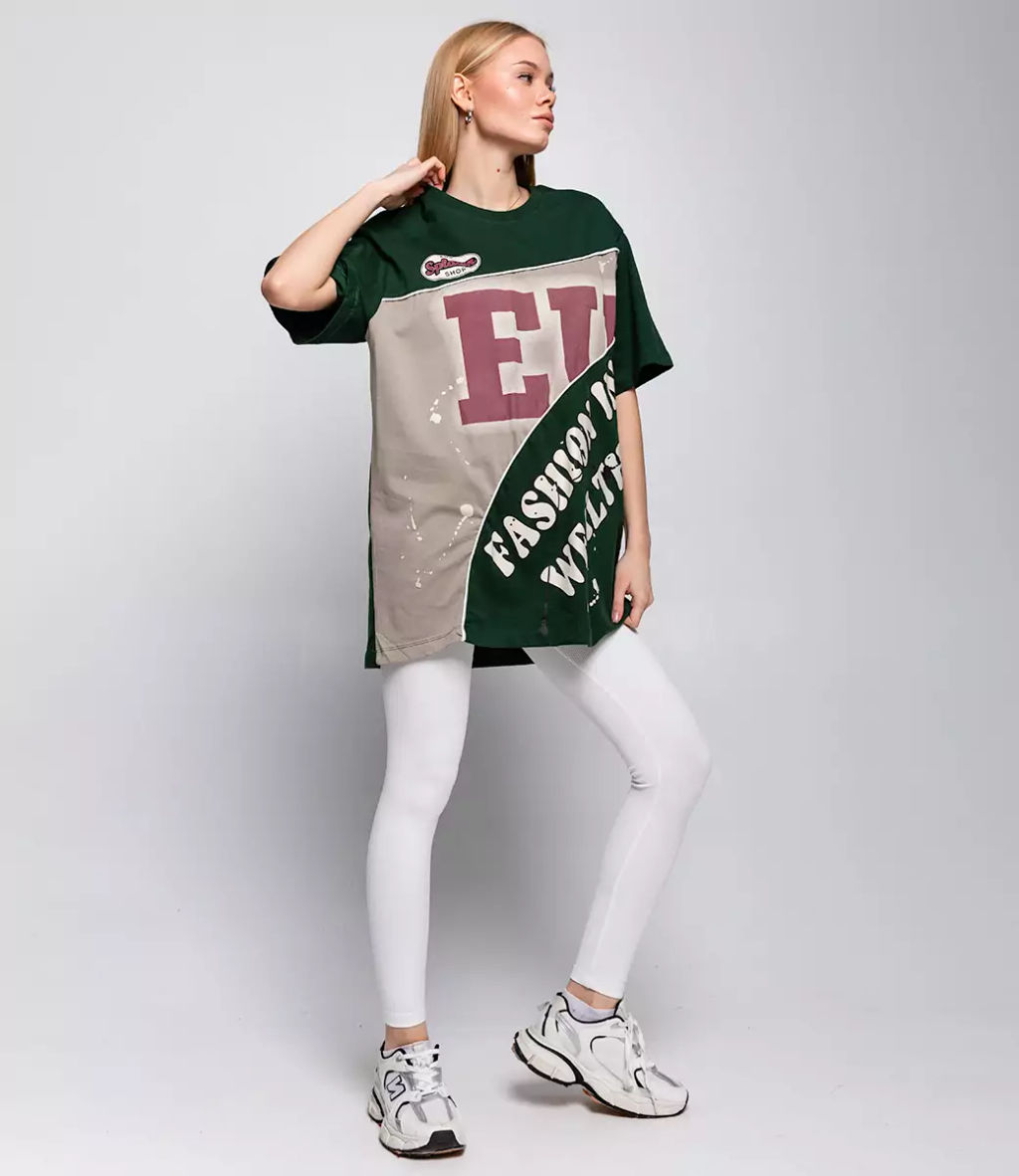 Футболка #КТ12972, тёмно-зелёный - Dommod фото 4