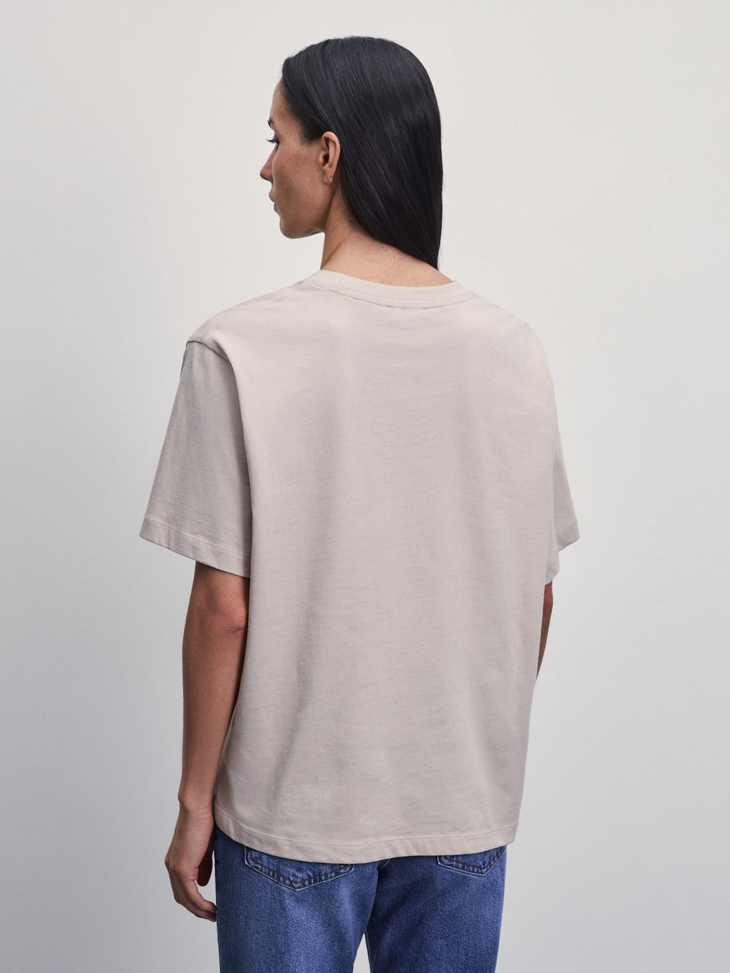 Футболка прямого кроя с принтом / Zarina  фото 5