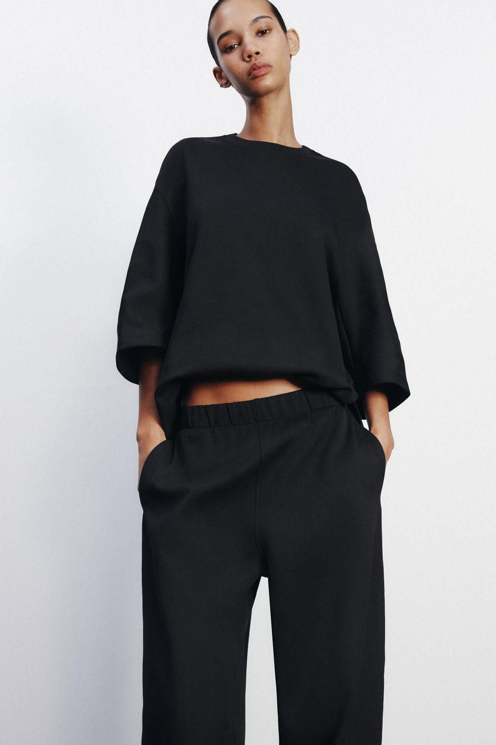 INTERLOCK COCOON TROUSERS - Zara фото 3