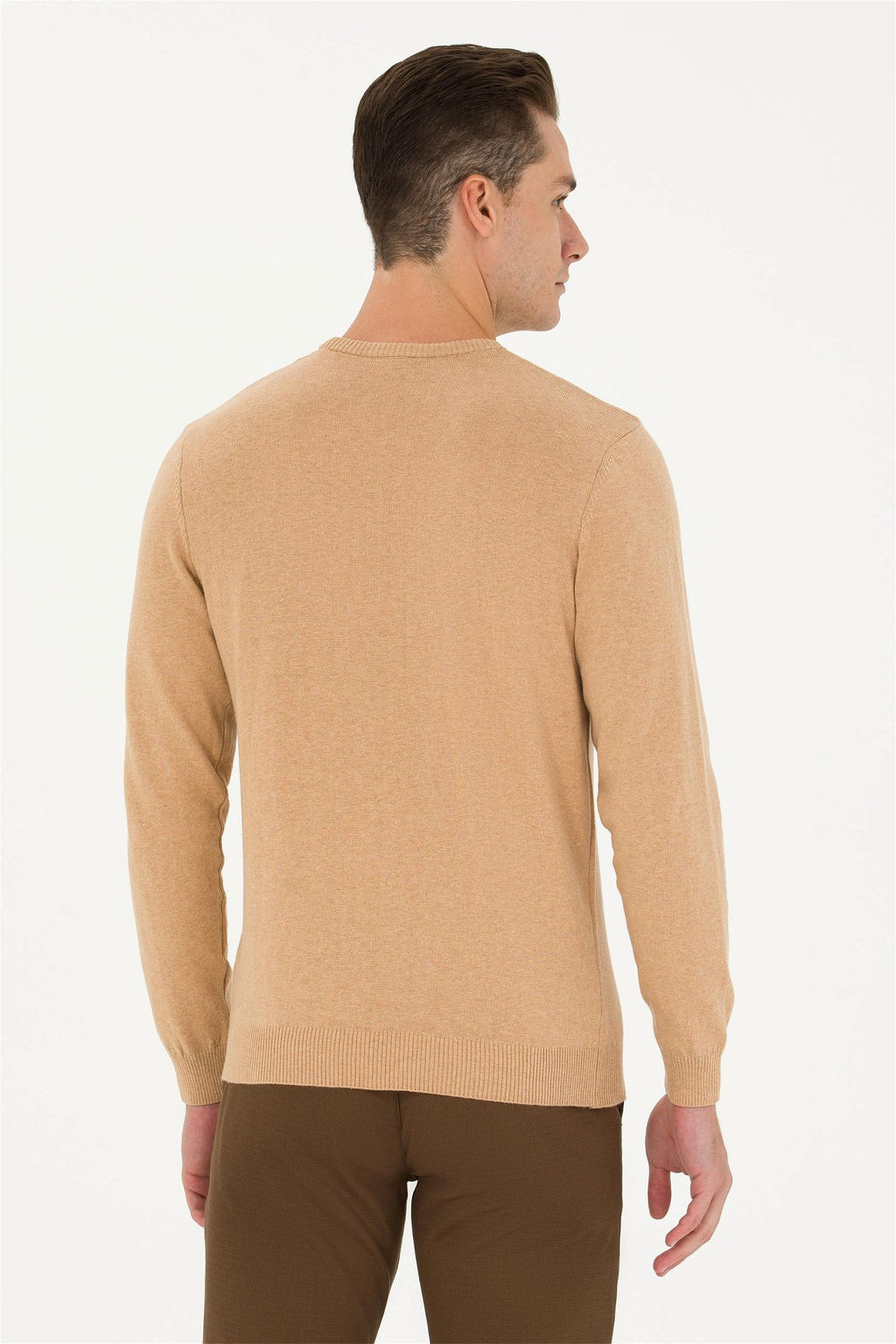 U. S. Polo Assn Мужской базовый свитер песочного меланжа - U.s. polo assn фото 5