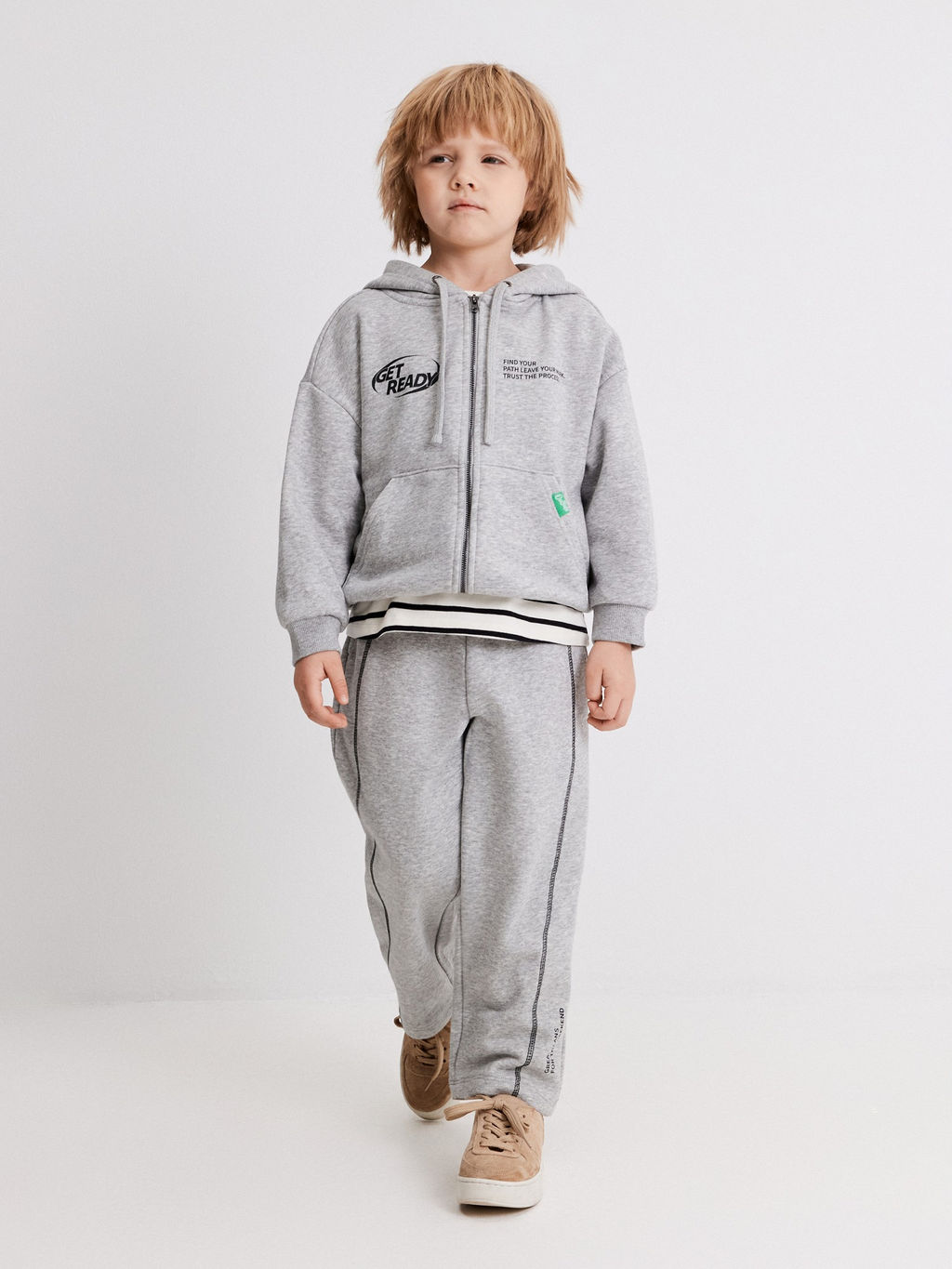 ACOOLA / Брюки детские для мальчиков Kalach_pt серый меланж  фото 4