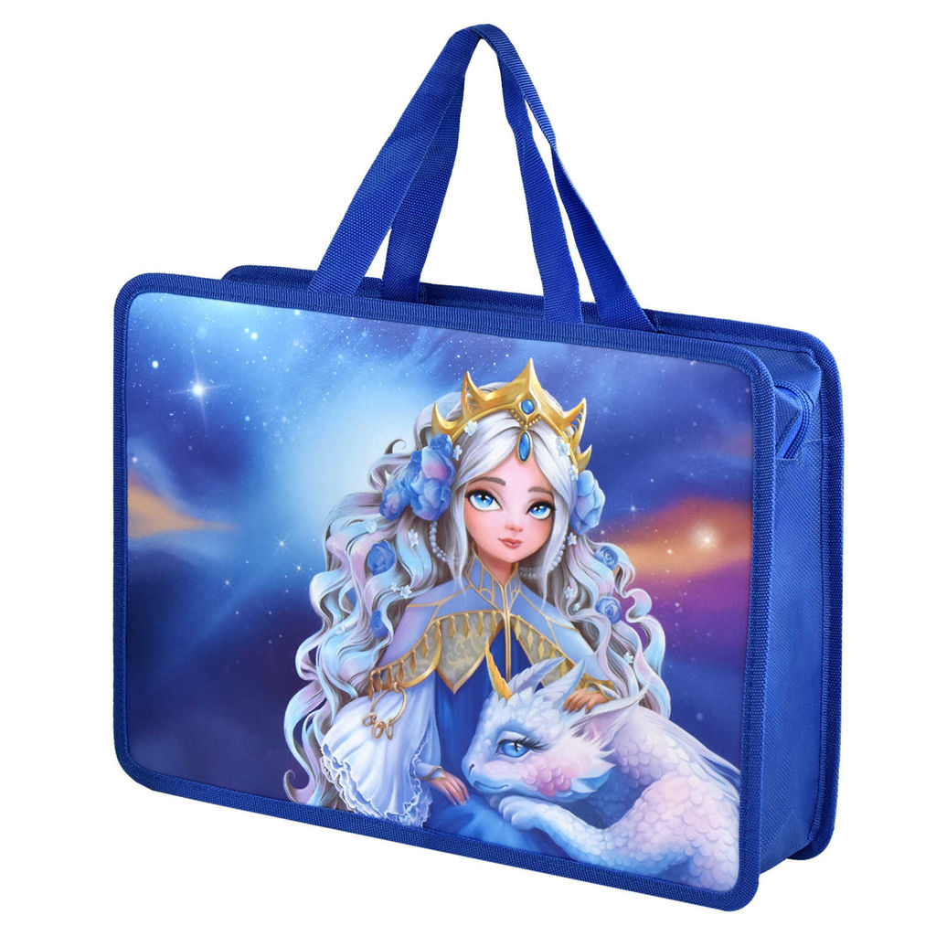 Папка для школьных тетрадей пластиковая Феникс+, арт. 66303/ 12 ПРИНЦЕССА С ДРАКОНОМ