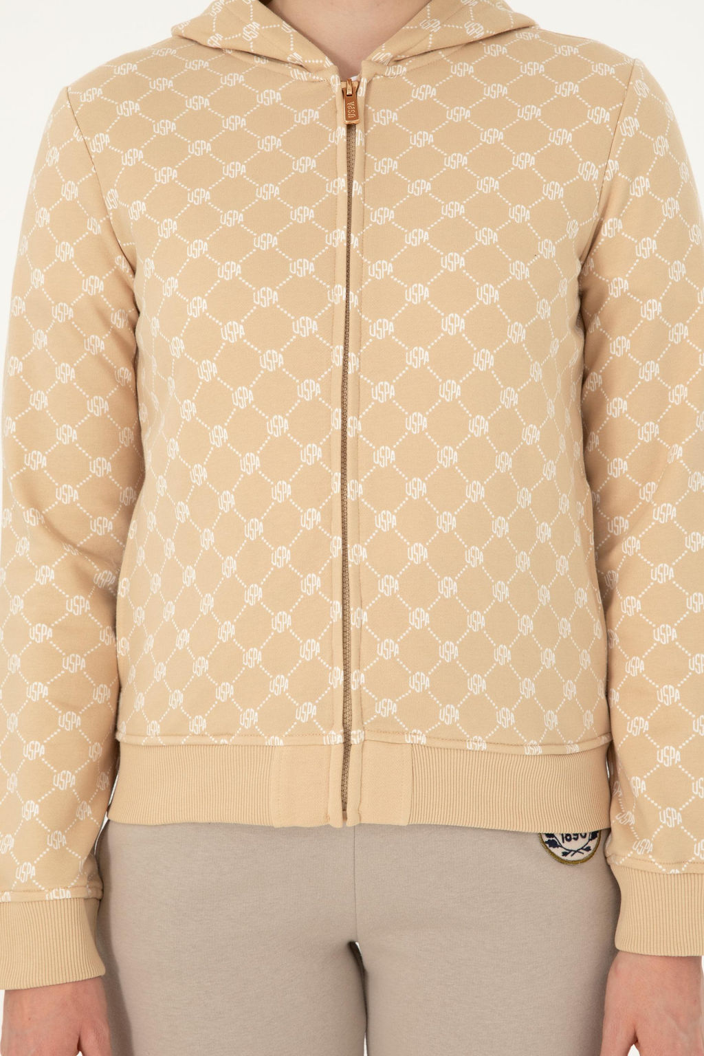 Женский свитшот песочного цвета Неожиданная скидка в корзине - U.s. polo assn фото 6