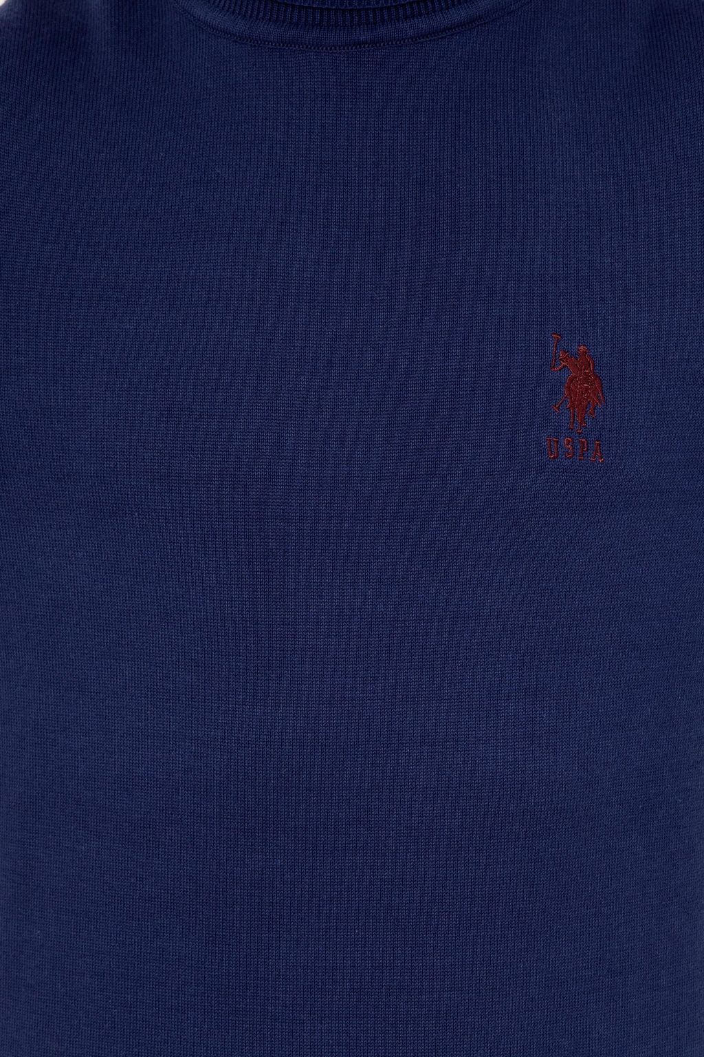 Мужской синий трикотажный свитер Basic - U.s. polo assn фото 6