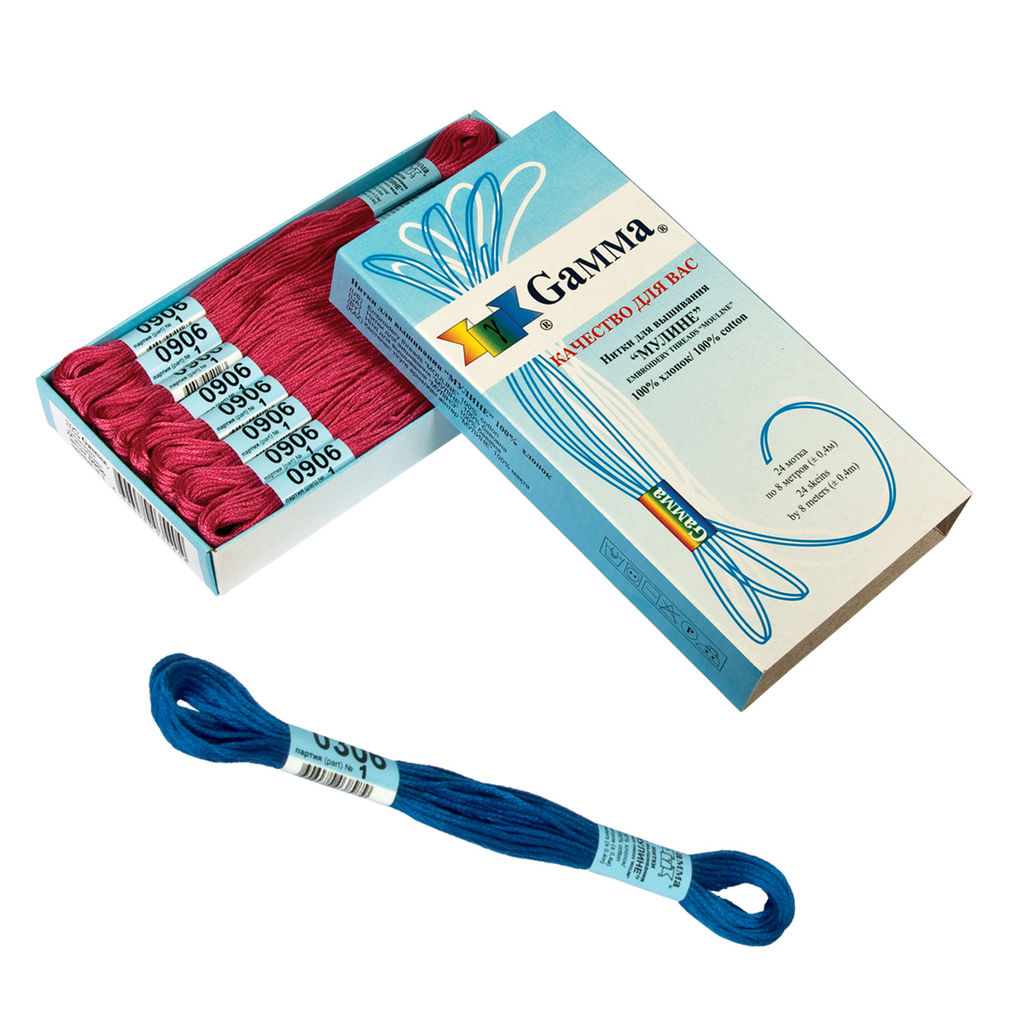 Нитки для вышивания Gamma мулине ( 3071-3172 ) 100% хлопок 24 x 8 м