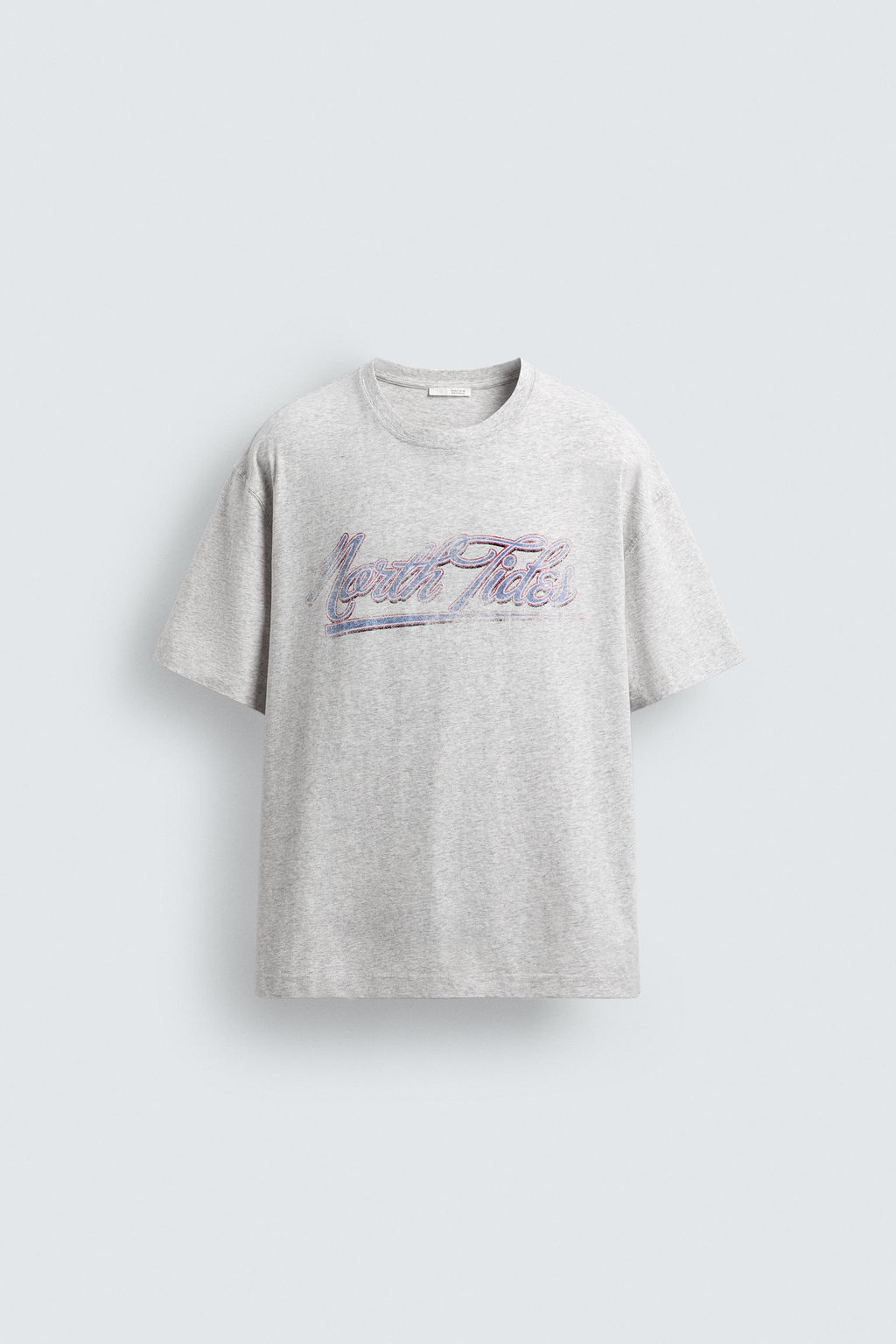 CAMISETA LAVADA TEXTO ESTAMPADO / Gris vigor? - Zara фото 7