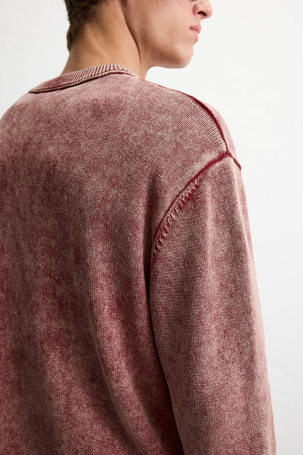 FADED TEXTURED SWEATER - Zara фото 6