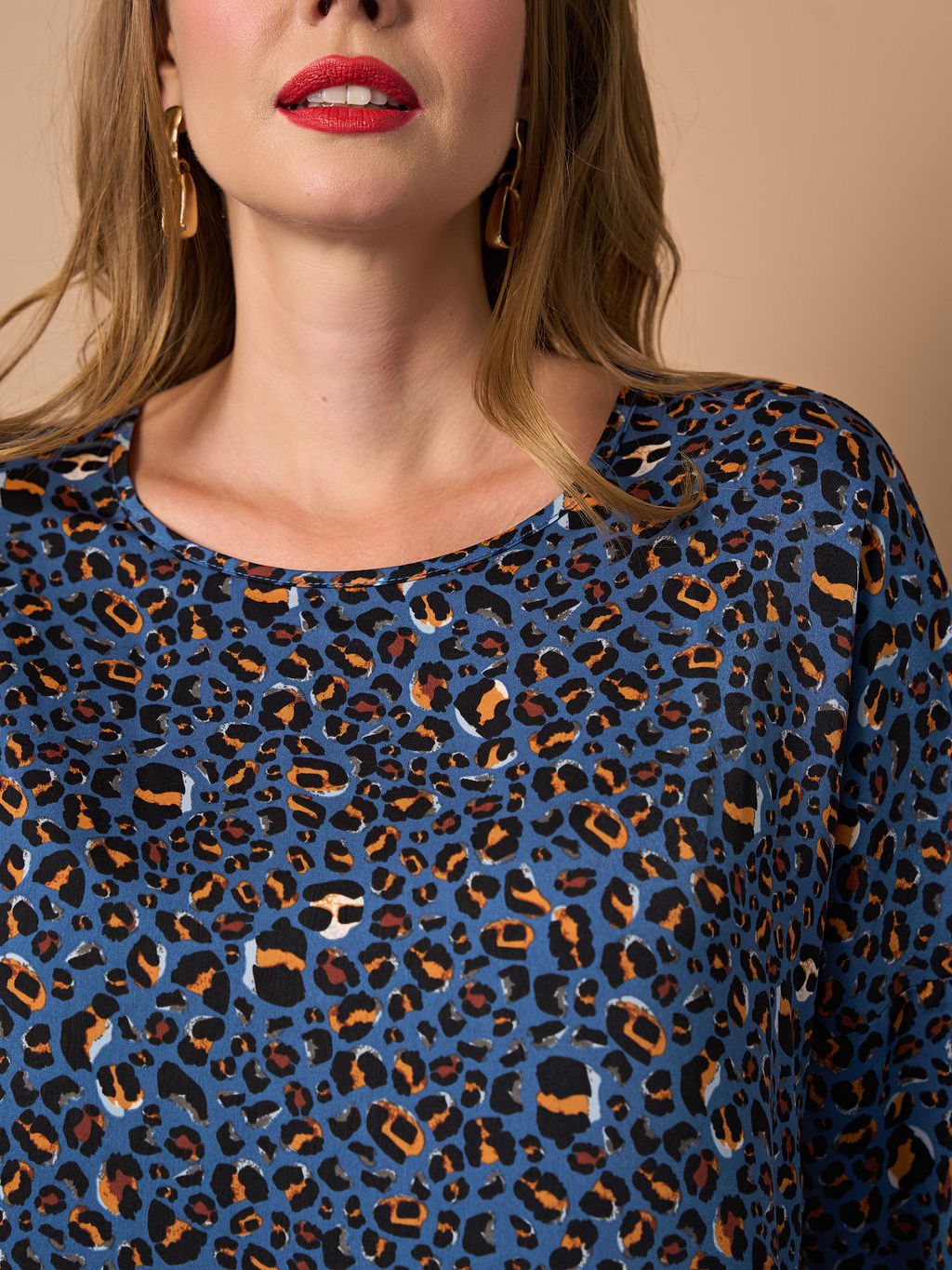 Блузка 0250-2а темно-голубой - Aquarell фото 4