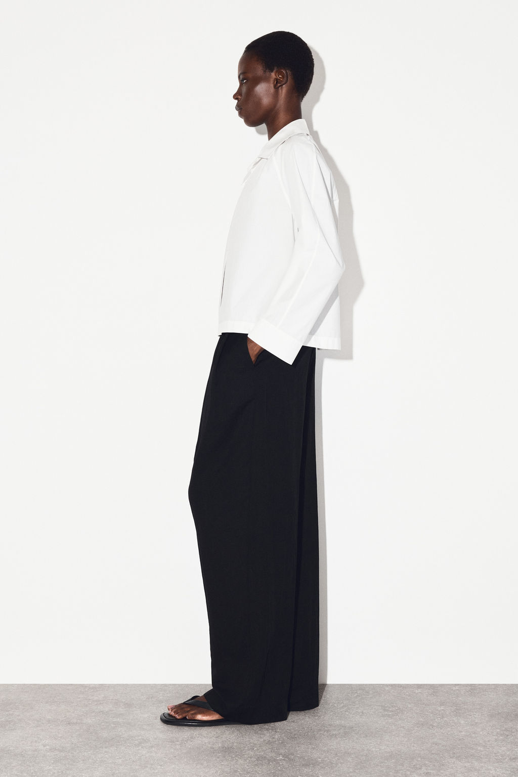GATHERED PIMA COTTON SHIRT - H&m фото 5