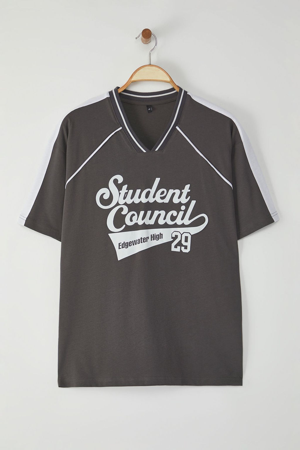 TRENDYOL MAN Antrasit Kolej Oversize/Genis Kesim %100 Pamuk T-Shirt TMNSS25TS00096 - Trendyolmilla фото 4