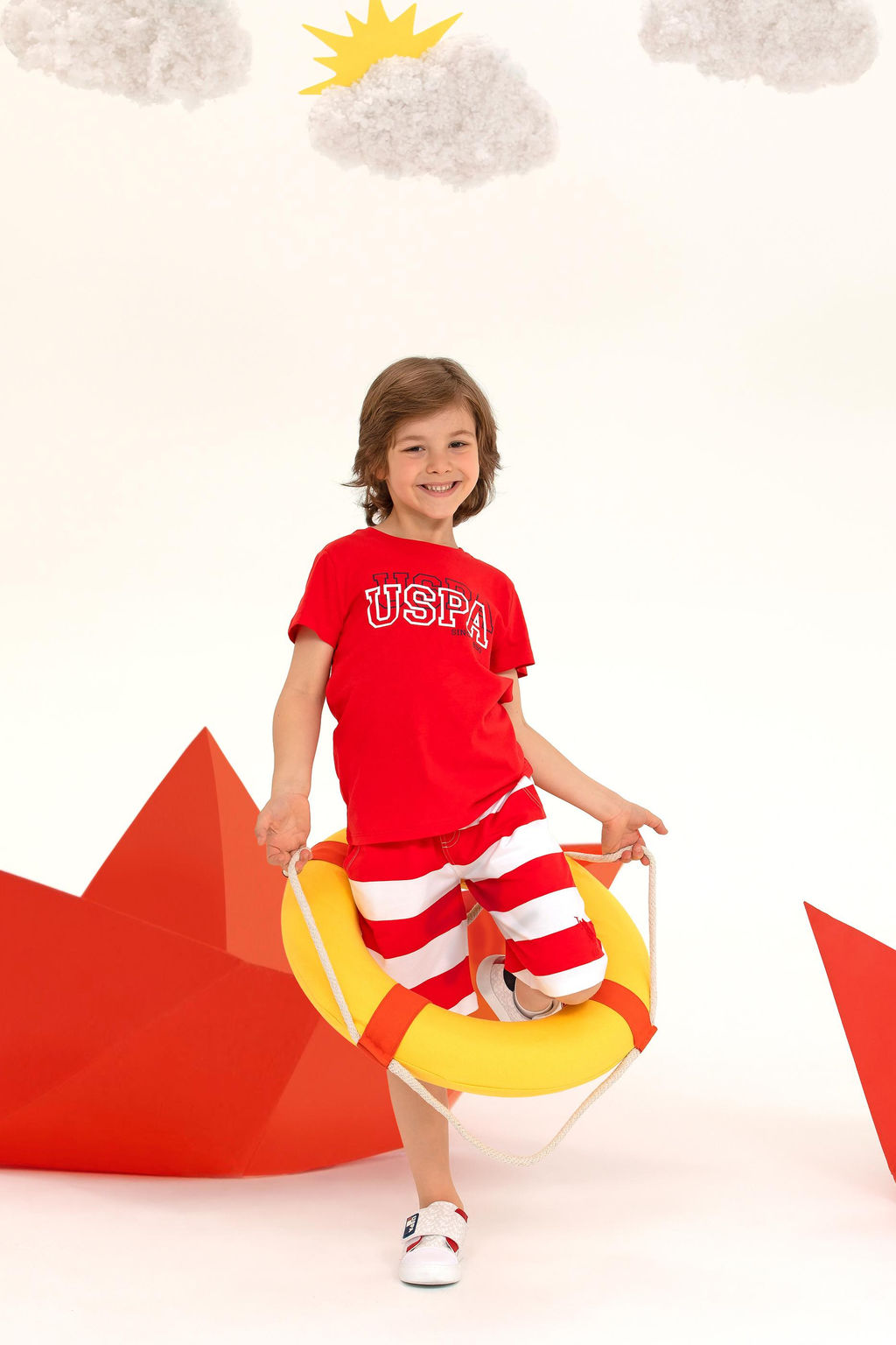 U. S. Polo Assn Детские красные вязаные шорты - U.s. polo assn фото 2