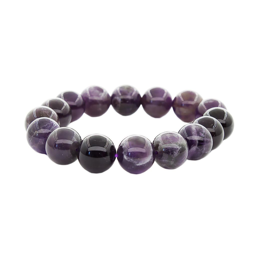 Браслет Классика 12мм тёмный аметист - Agat77 фото 3