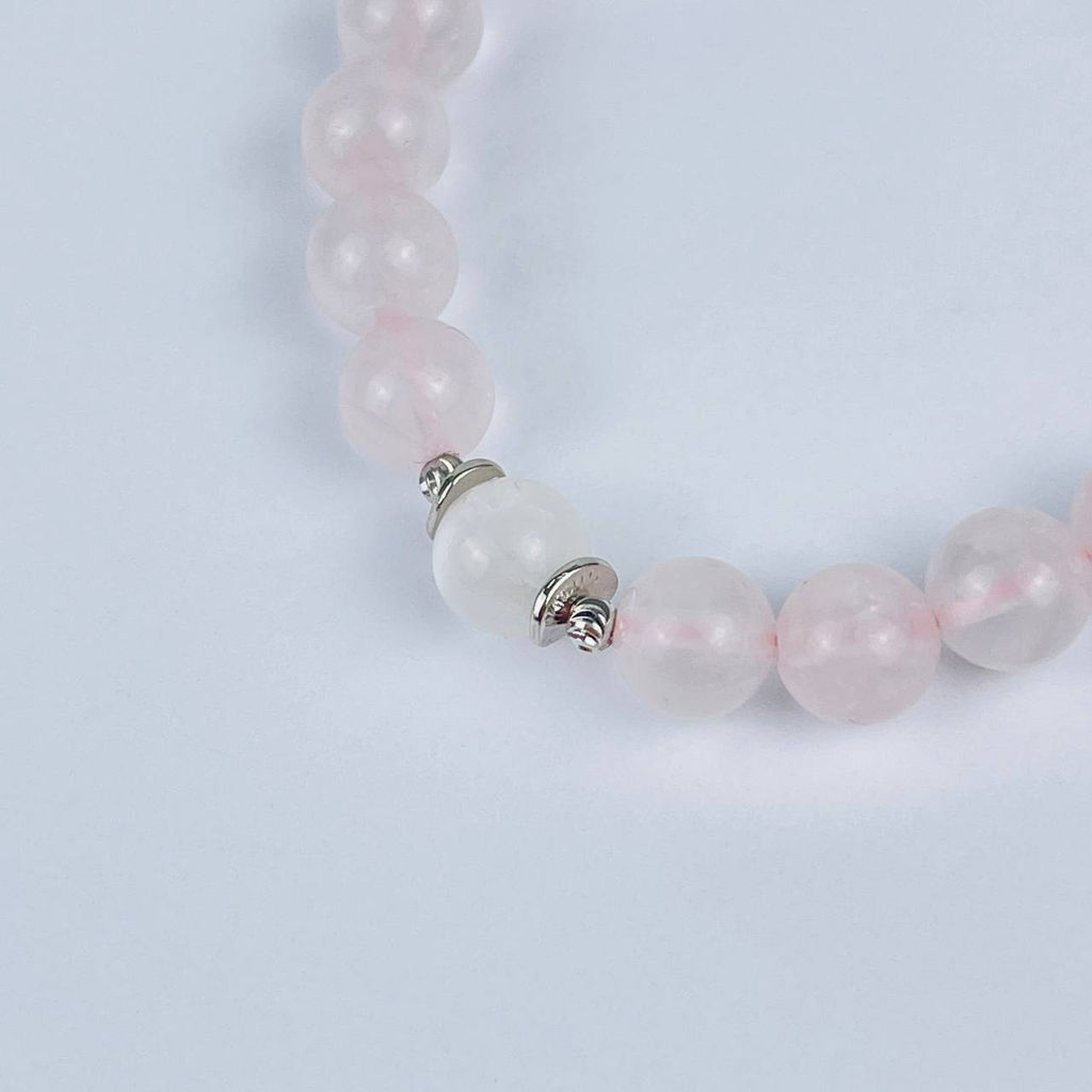 Браслет из Розового кварца и Селенита
