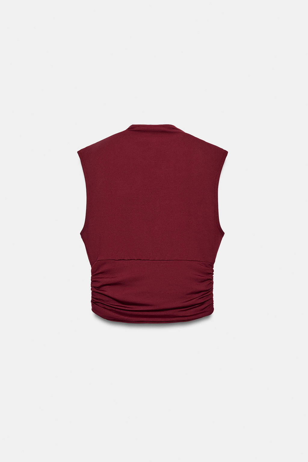 TOP DRAPEADO POLIAMIDA FORNITURA / Burgundy - Zara фото 7