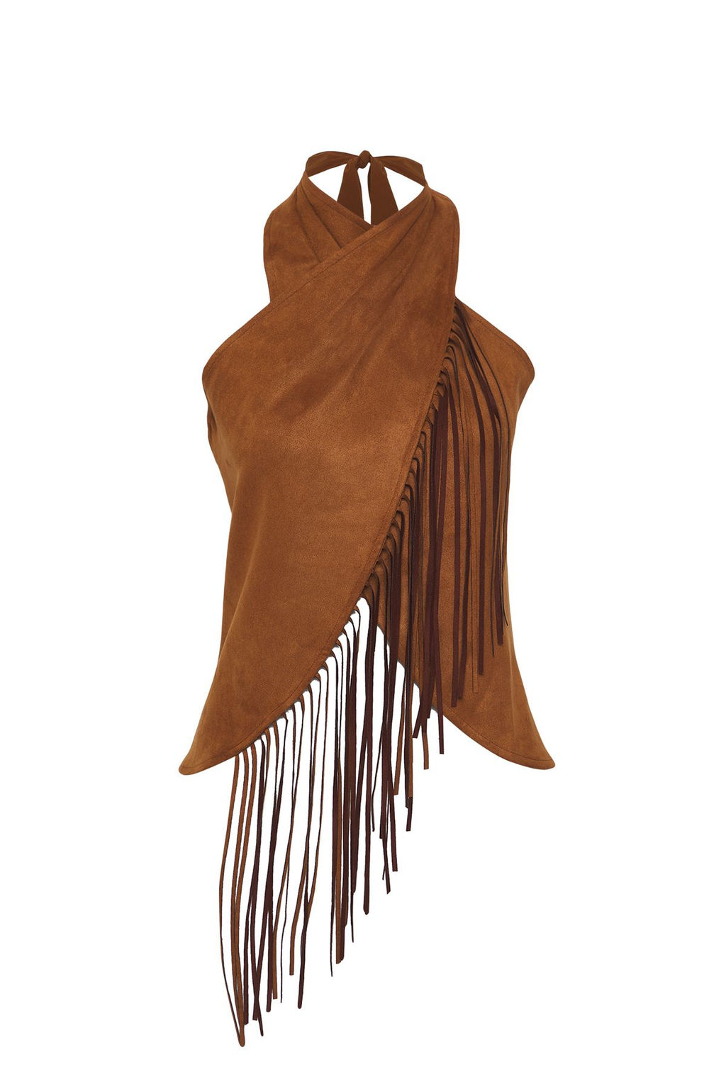 Trendyolmilla Limited Edition Kahverengi Regular Halter Yaka Boyundan Baglamal? Yelek TWOSS25YE00079