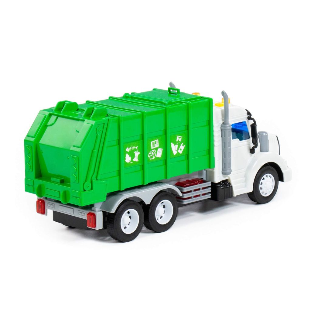 Профи, автомобиль коммунальный инерционный (со светом и звуком) (зелёный) (в коробке) - Полесье фото 4