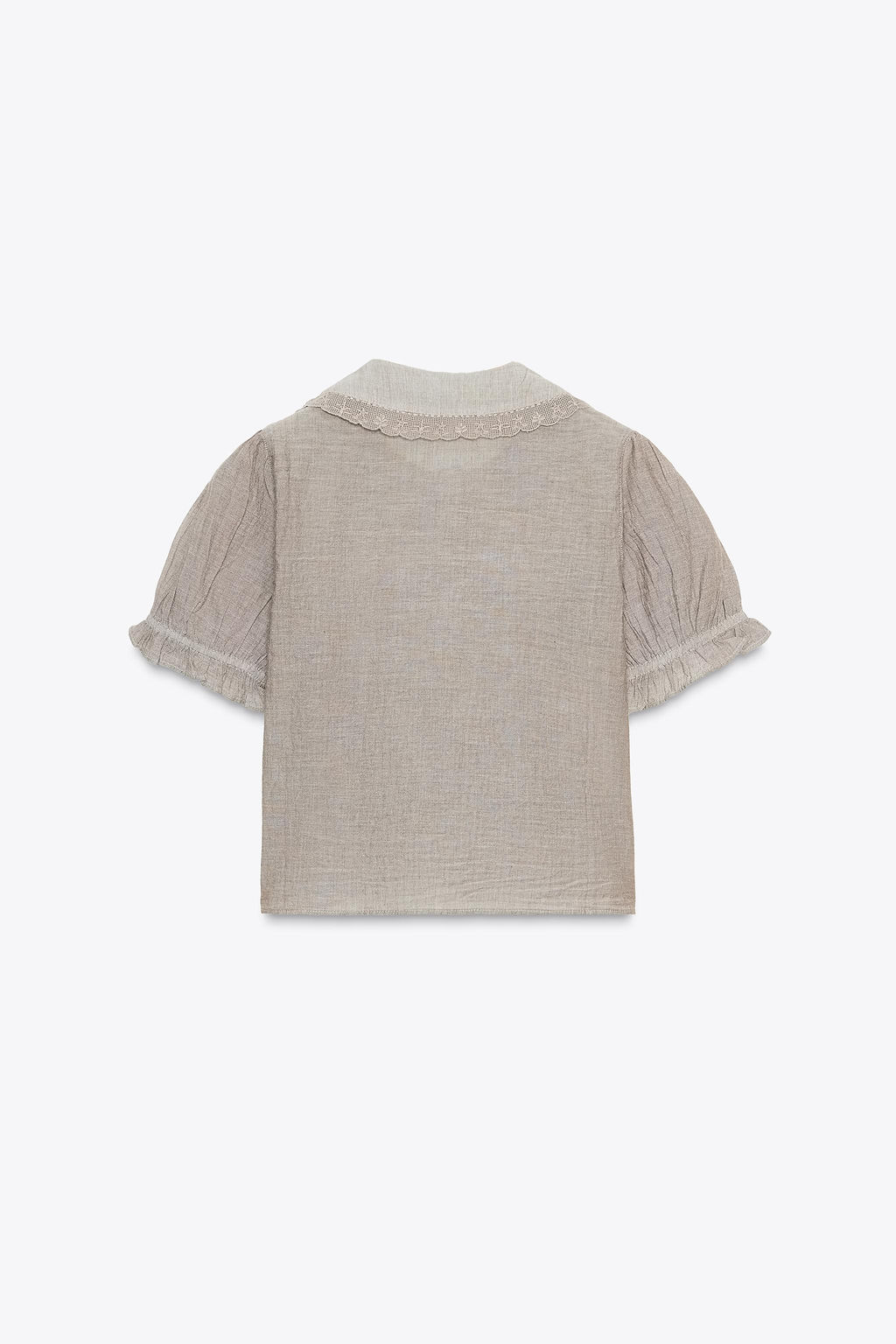 EMBROIDERED SHIRT WITH PETER PAN COLLAR - Zara фото 5