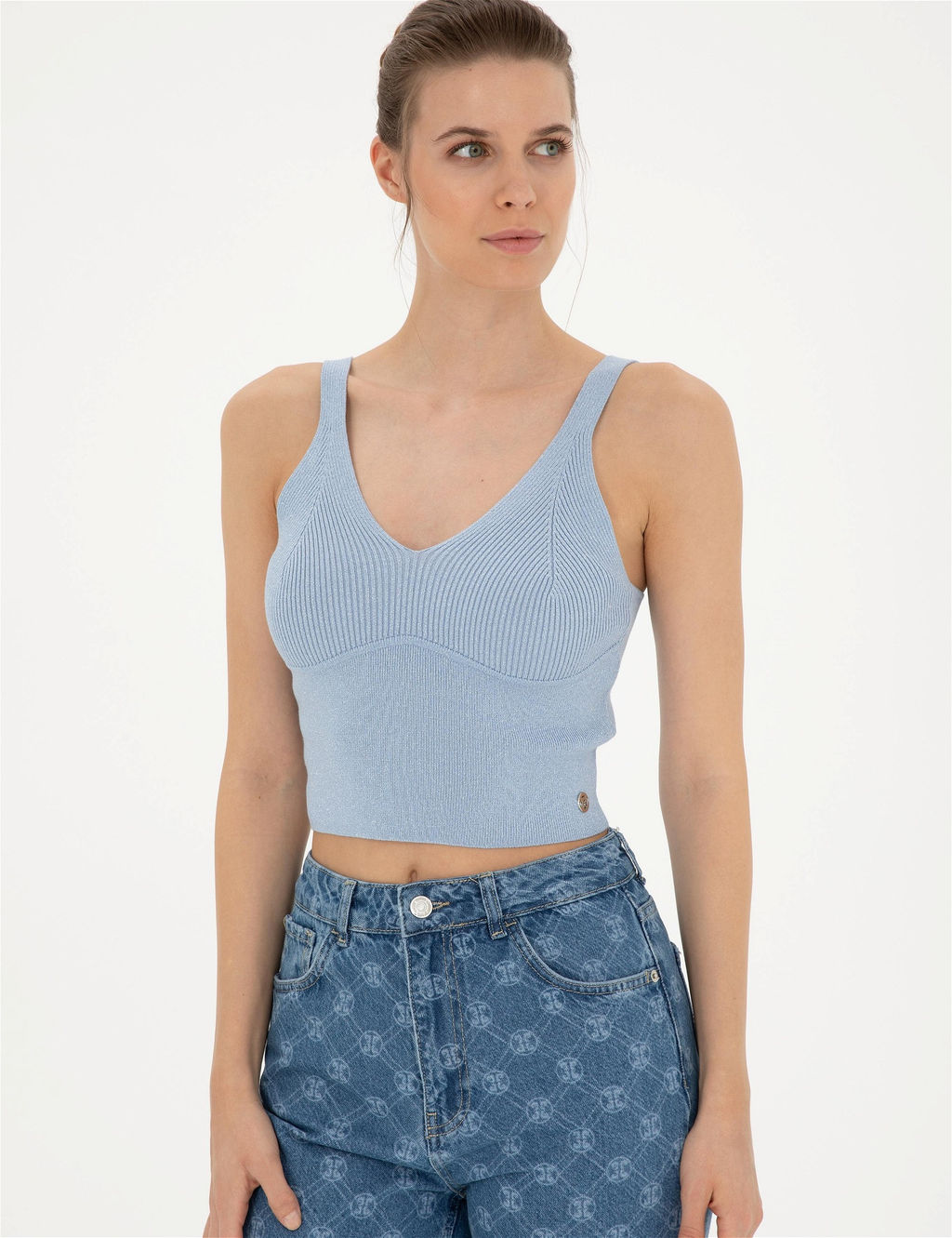 Mavi Crop Top Triko Bluz