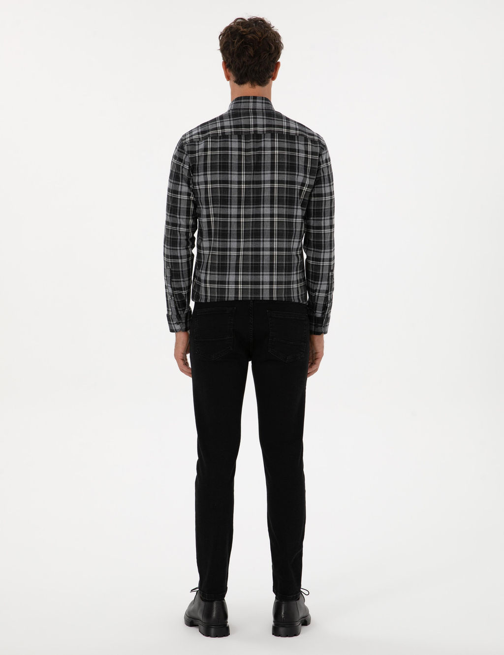 Antrasit Slim Fit Jean Pantolon
