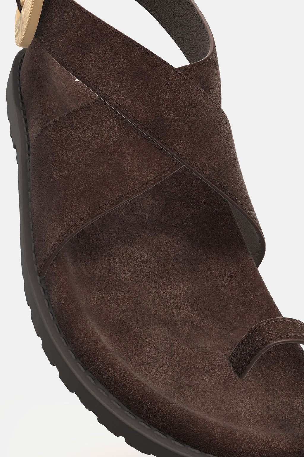 SPLIT SUEDE TOE POST BUCKLE SANDALS - Zara фото 16