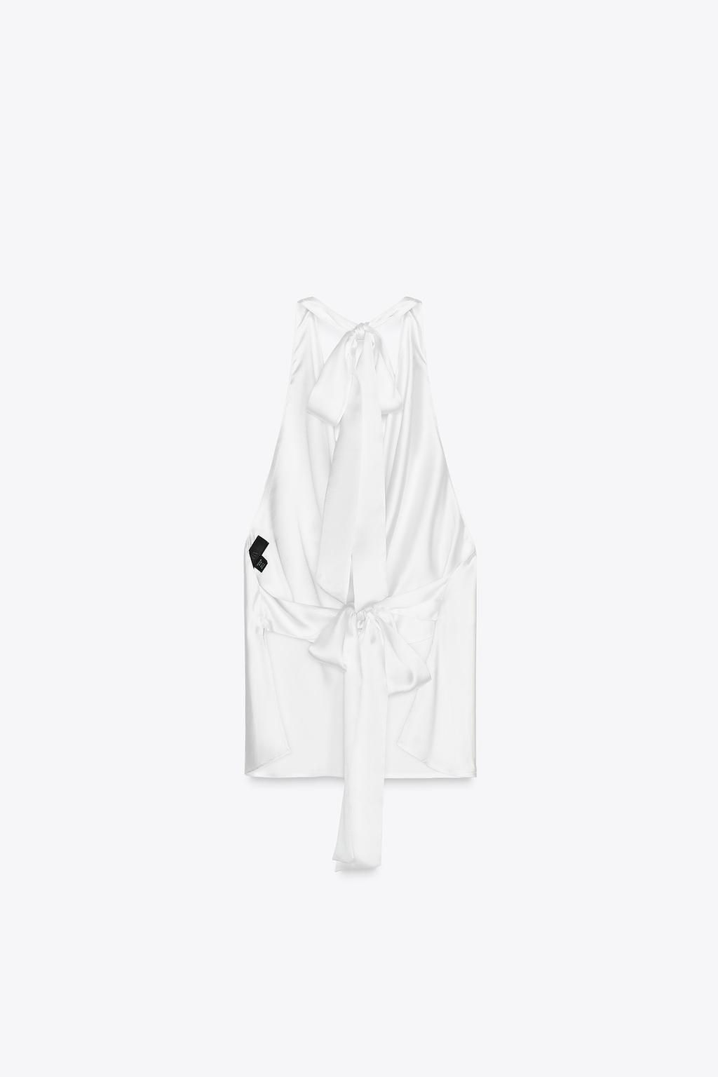 SATIN HALTER TOP - Zara фото 5