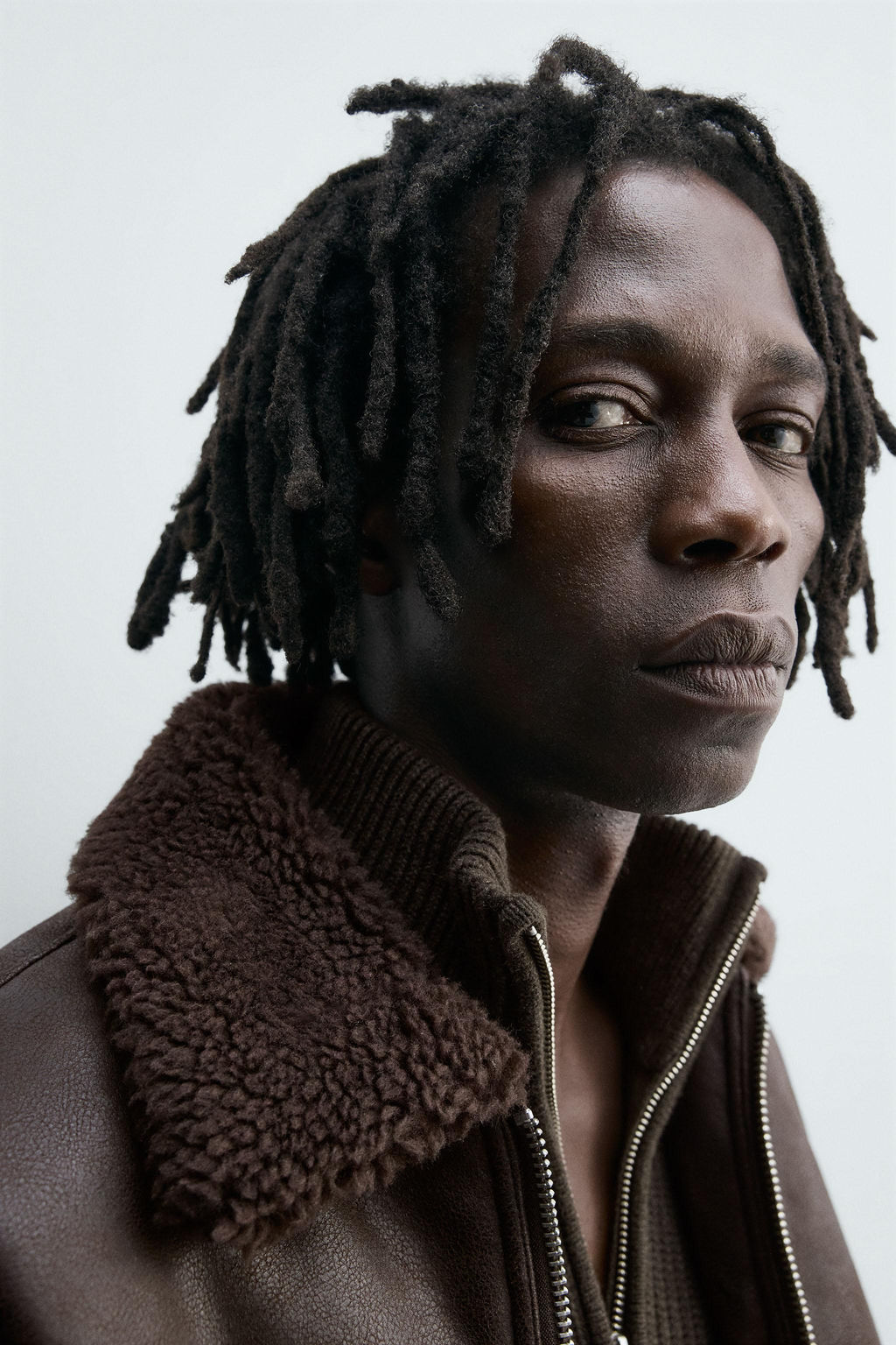 DOUBLE-FACED LEATHER EFFECT JACKET