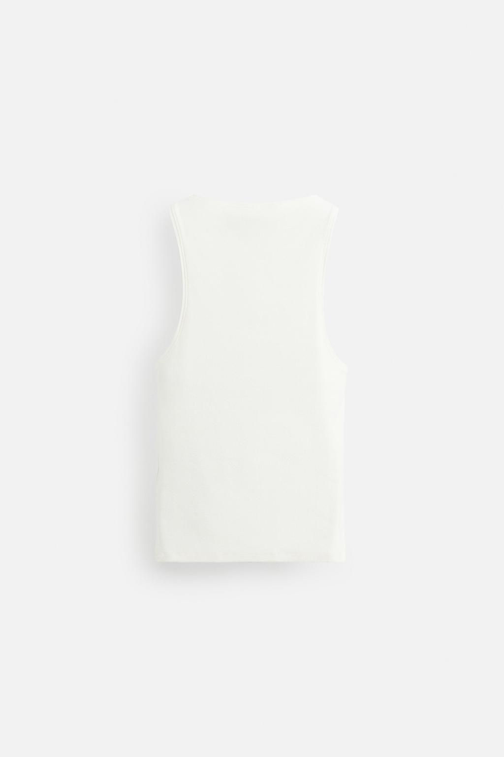 COTTON - HEMP RIBBED TANK TOP - Zara фото 16