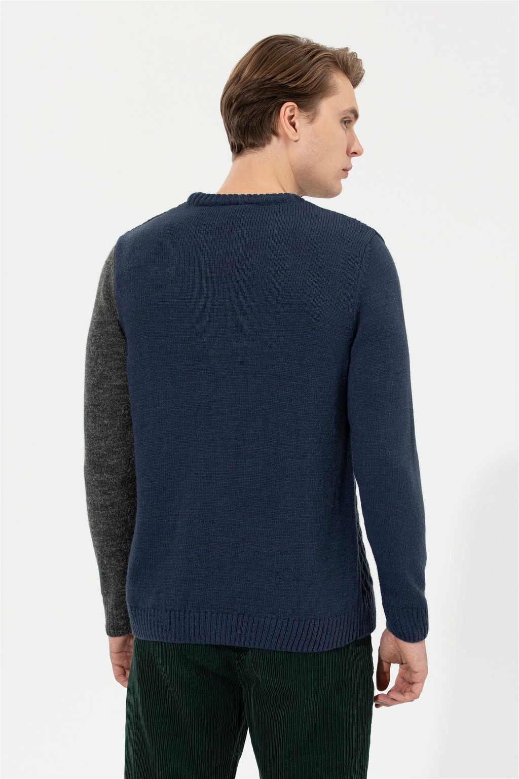 Мужской темно-синий вязаный свитер - U.s. polo assn фото 11