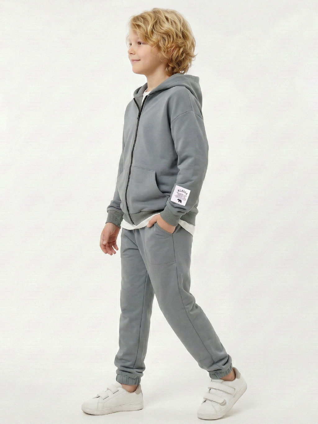 Спортивный костюм на молнии для мальчика подростка 22-1719 хаки - Mini maxi фото 2