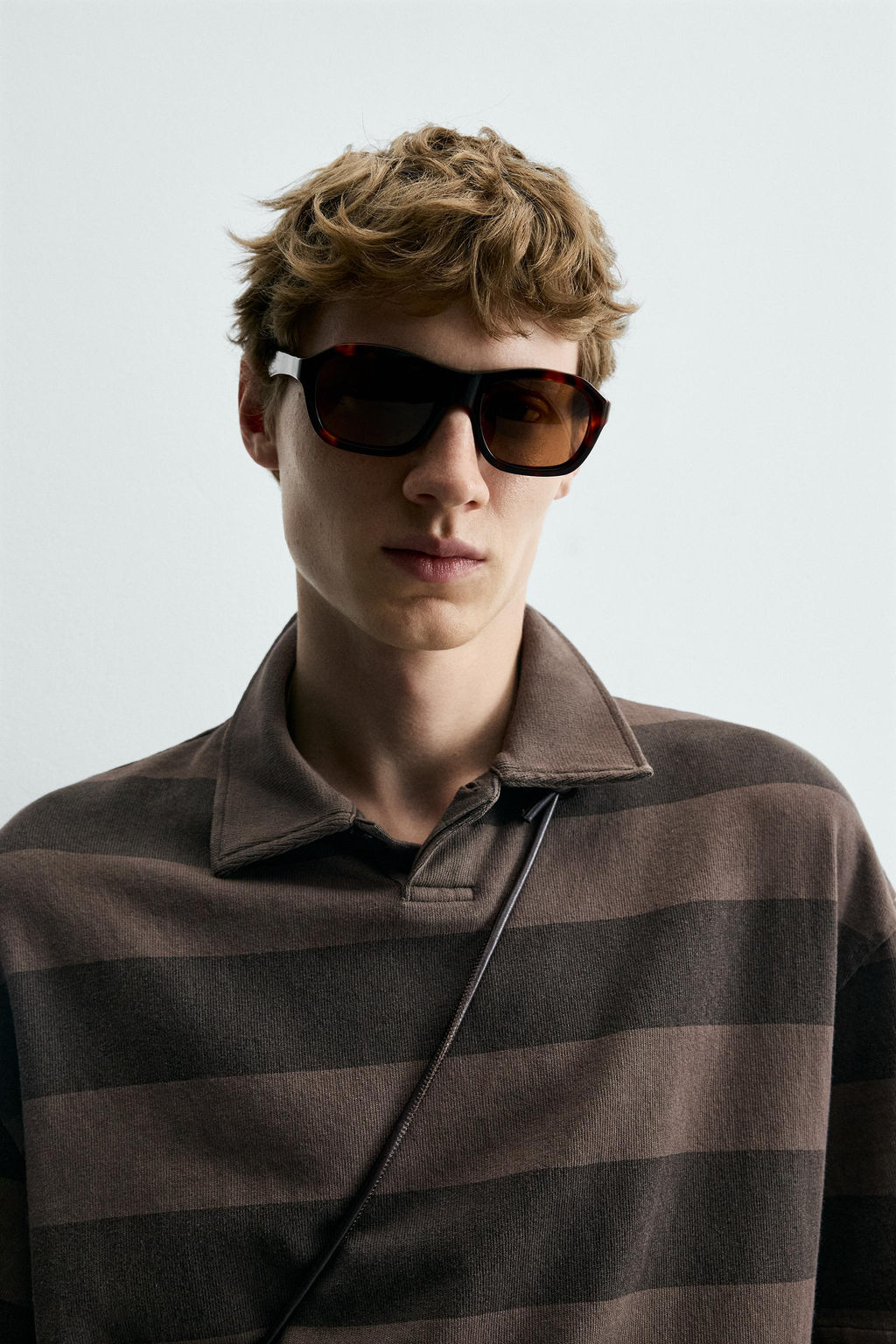 POLO RELAXED FIT RAYAS / Marr?n - Zara фото 5