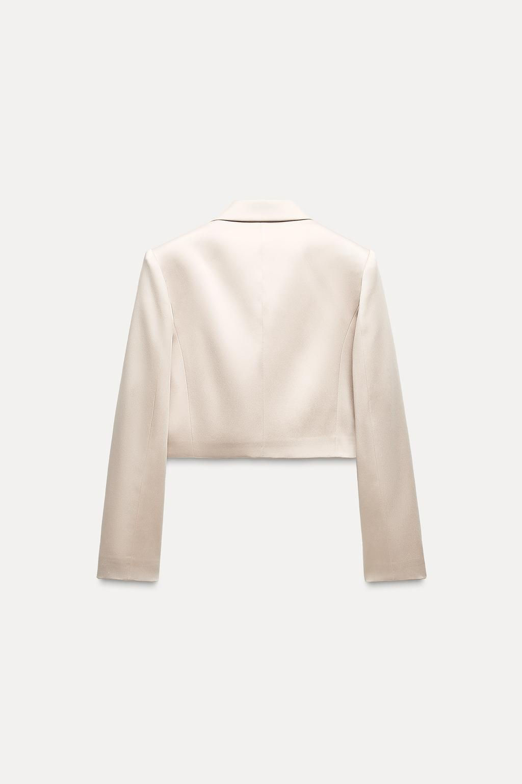 CROPPED SATIN BLAZER - Zara фото 4