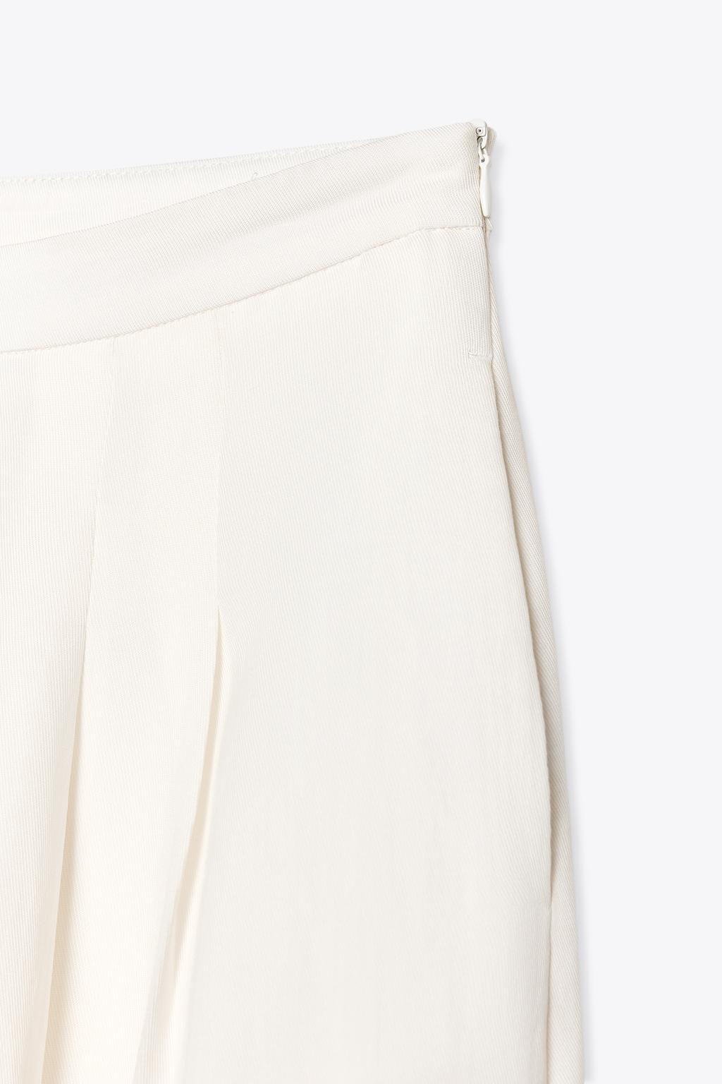 WIDE-LEG DARTED TROUSERS - Zara фото 6