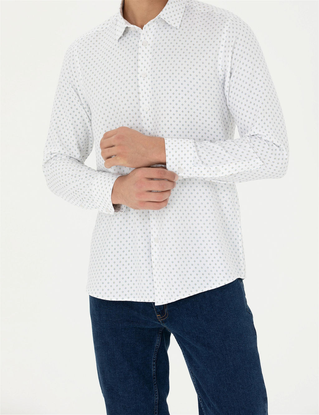 Petrol Slim Fit Uzun Kollu G_mlek - Pierre cardin фото 6