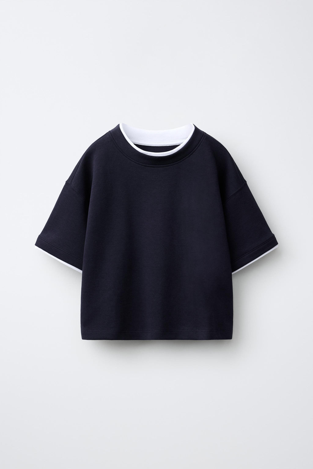 CAMISETA DOBLE INTERLOCK / Marino