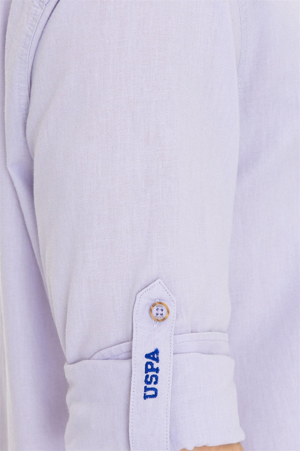 U. S. Polo Assn / Мужская сиреневая базовая рубашка с длинным рукавом - U.s. polo assn фото 7