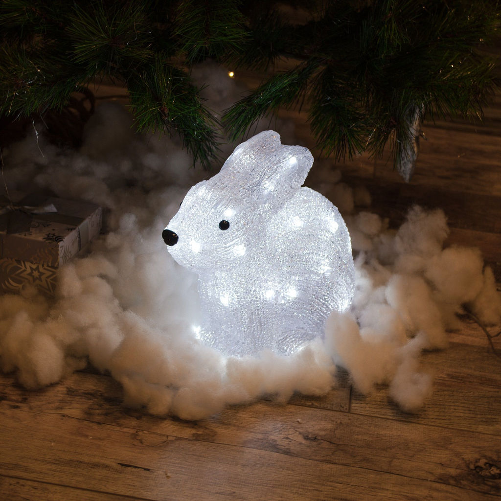 ULD-M2724-032/STA WHITE IP20 RABBIT Фигура светодиодная Кролик, 33*26см, 32 светодиода. Белый свет. Провод прозрачный. TM Uniel