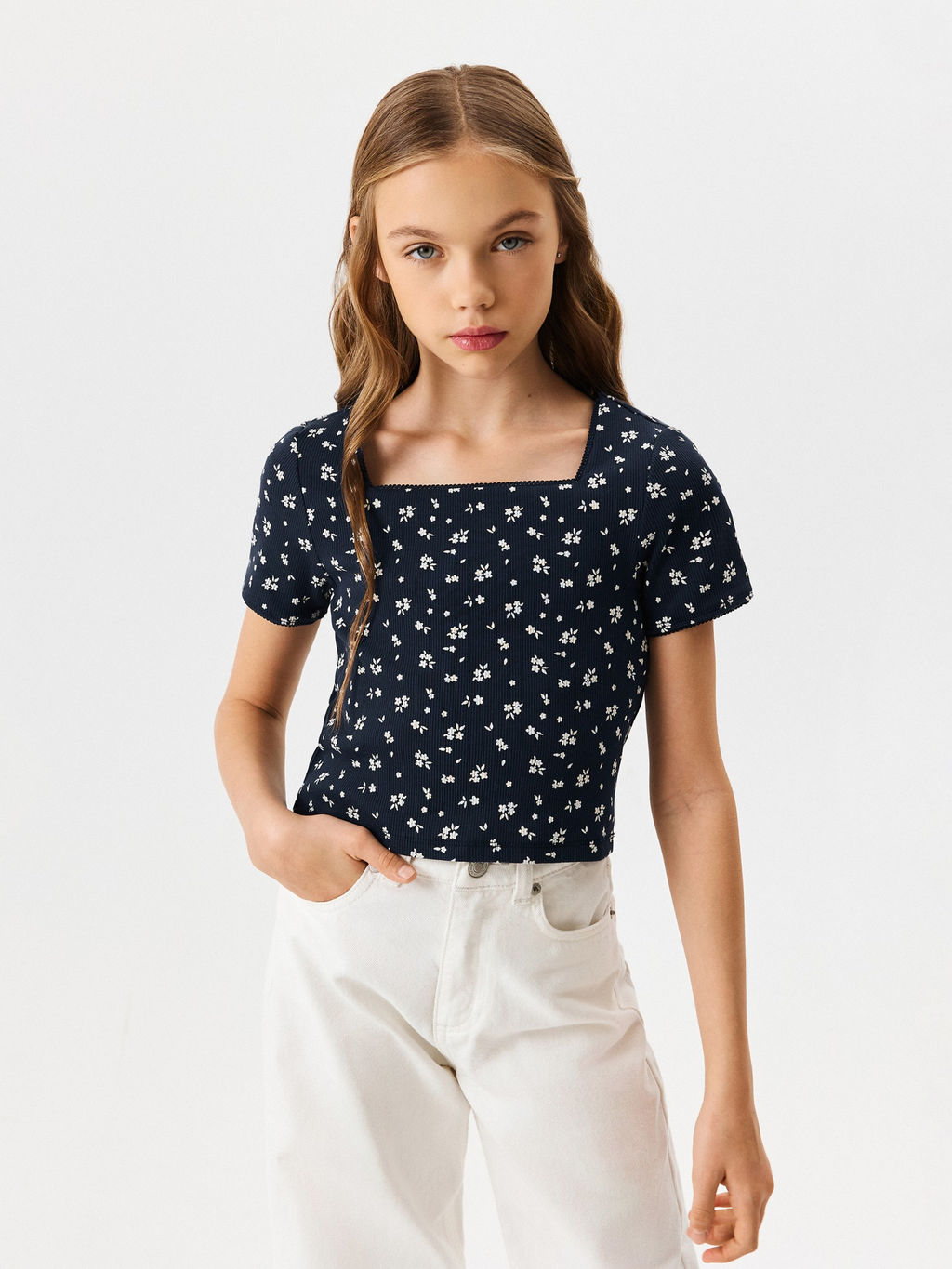 ACOOLA / Футболка детская для девочек Skripka темно-синий  фото 3