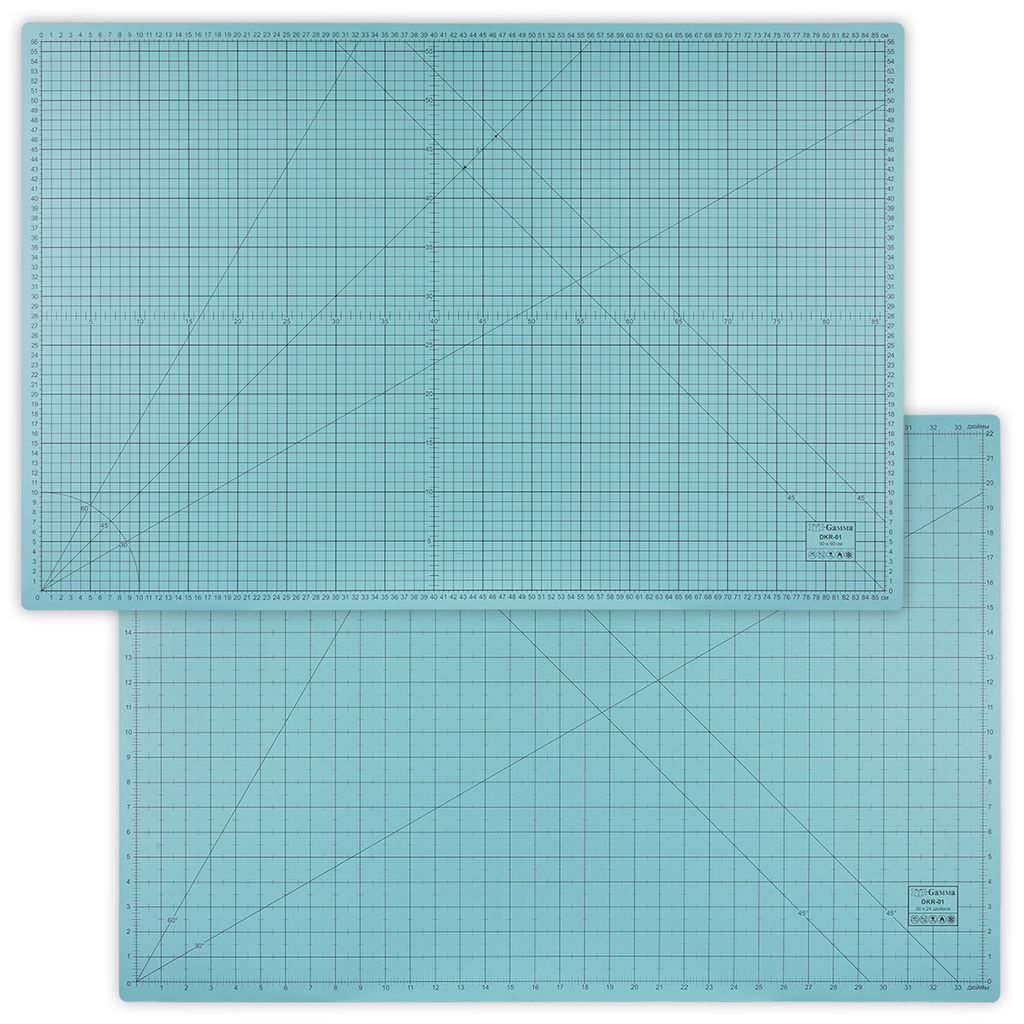 Gamma DKR-01 Мат для резки двусторонний ПВХ 90 см х 60 см в пакете формат А1