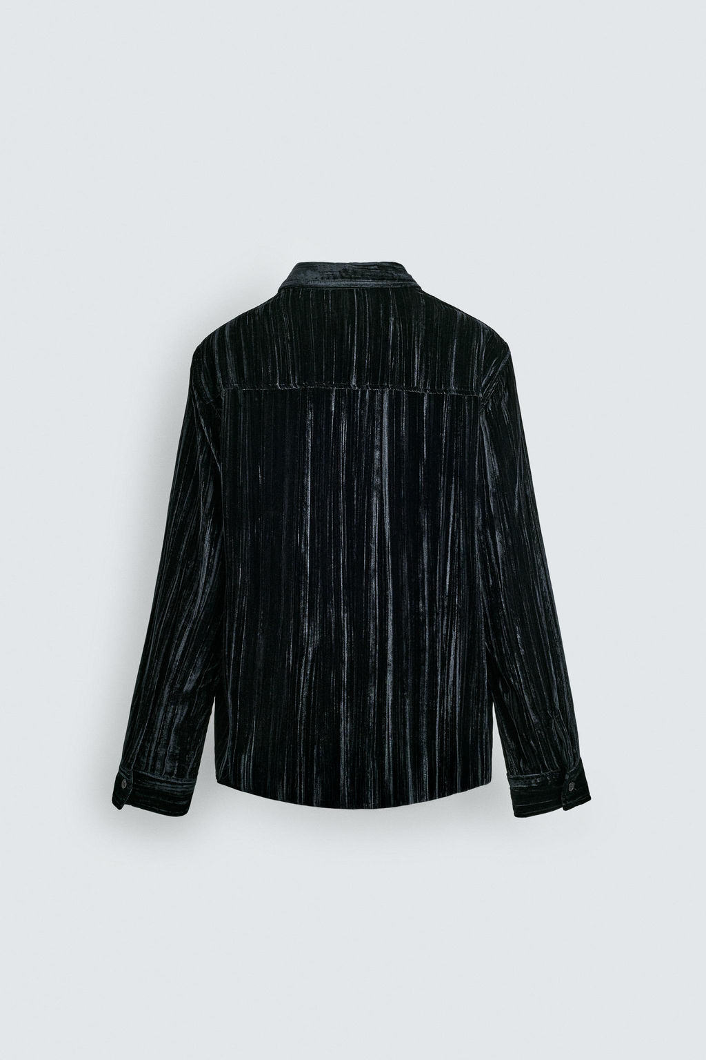 PLEATED VELVET OVERSHIRT