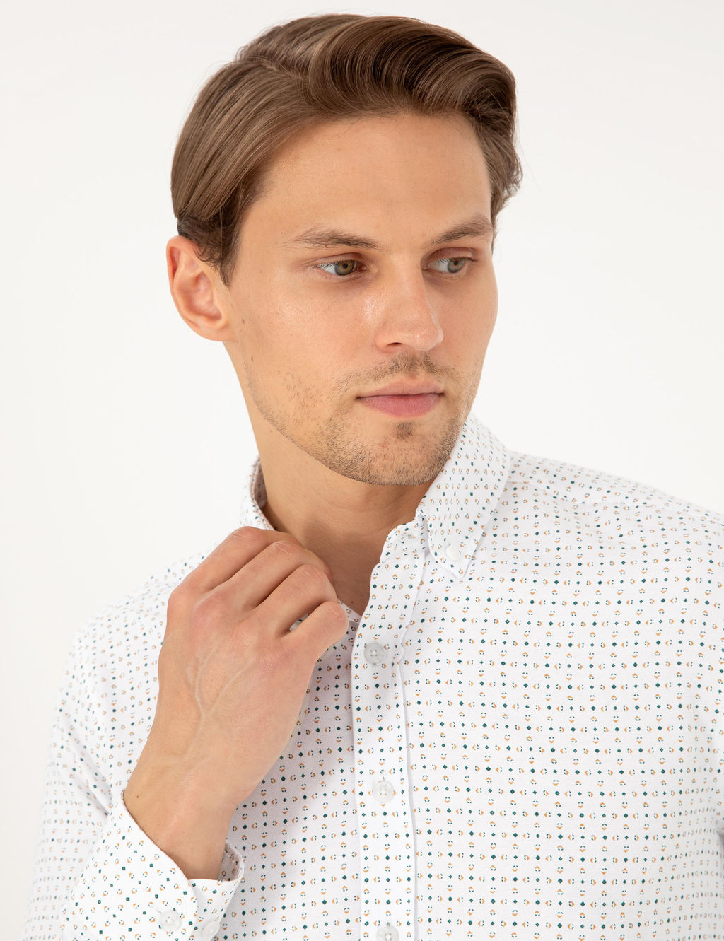 Ye_il Slim Fit Uzun Kollu G_mlek - Pierre cardin фото 2