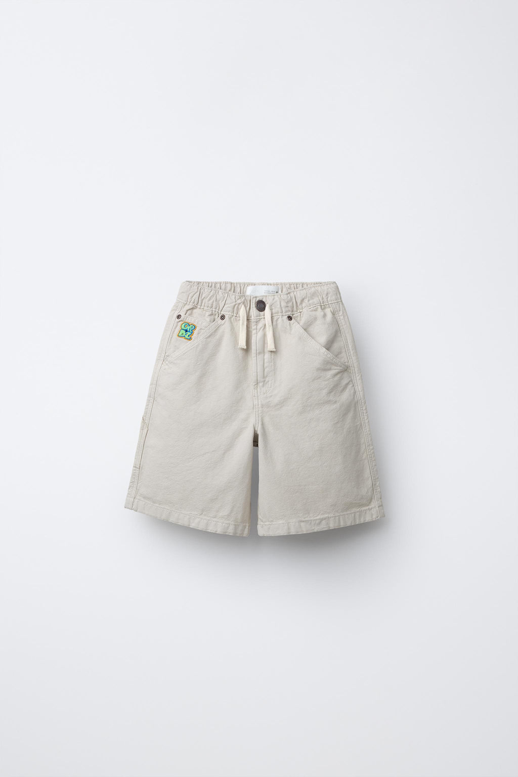 BERMUDA CARPENTER LOGO BORDADO / Crudo - Zara фото 2