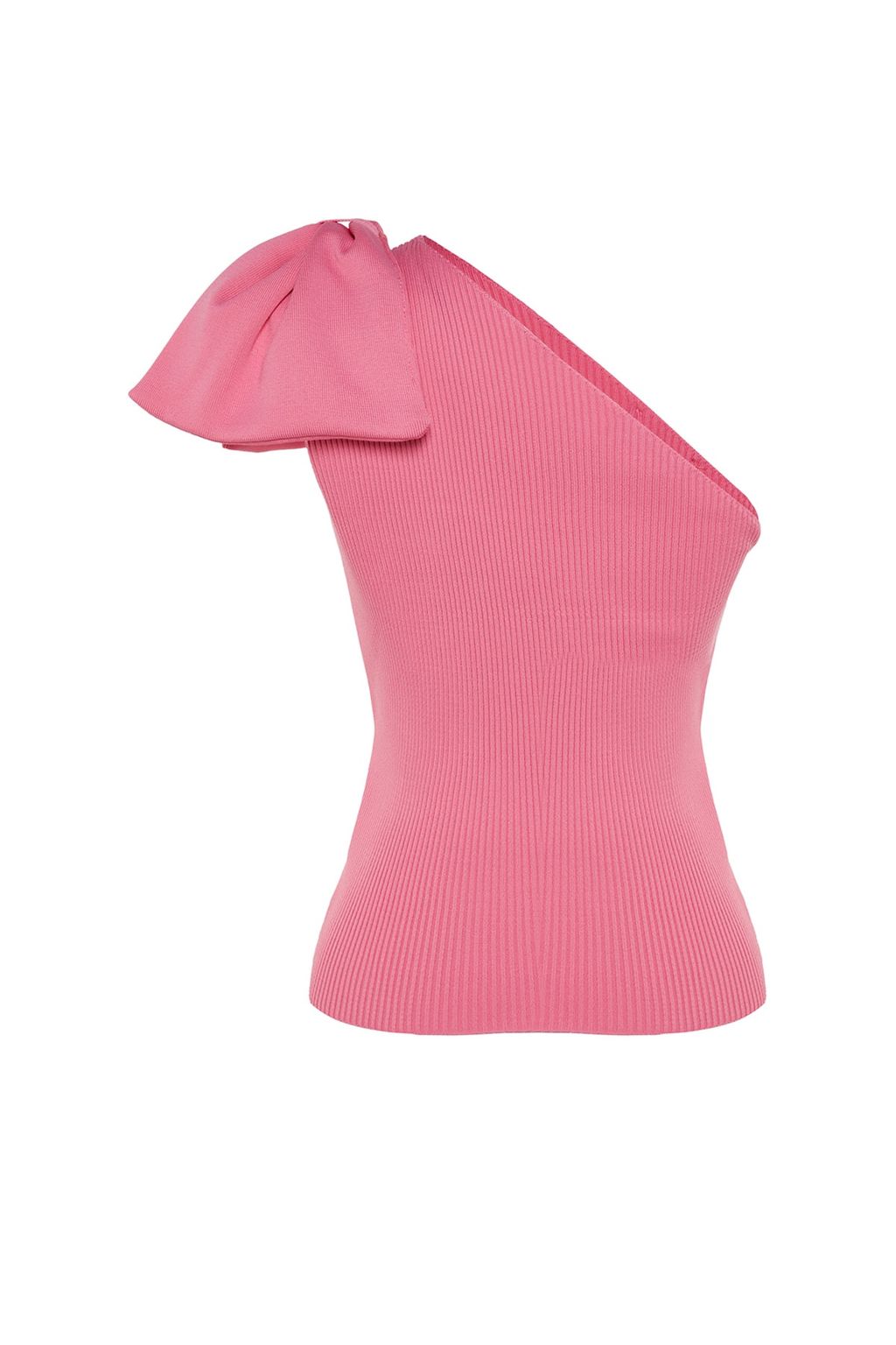 Trendyolmilla Pembe Tek Kol Fiyonk Detayl? Triko Bluz TPRSS22BZ0166 фото 9