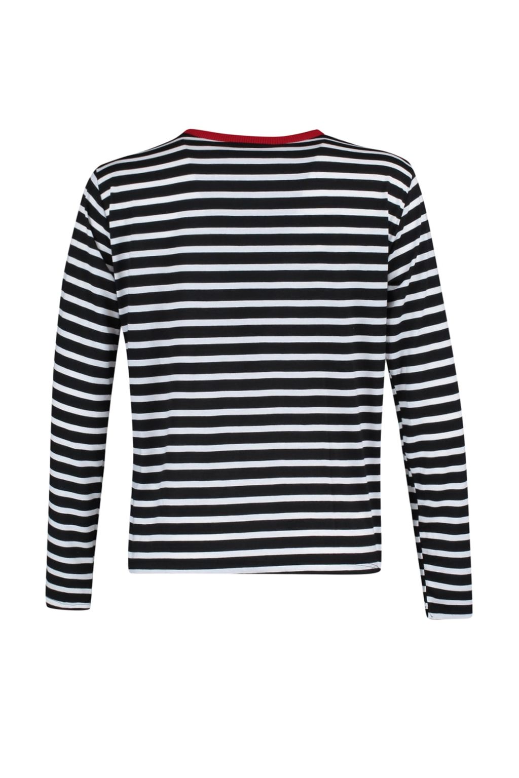 Siyah Cizgili Relaxed Kal?p Basic Bisiklet Yaka Renkli Ribanal? Orme T-Shirt TWOAW23TS00026