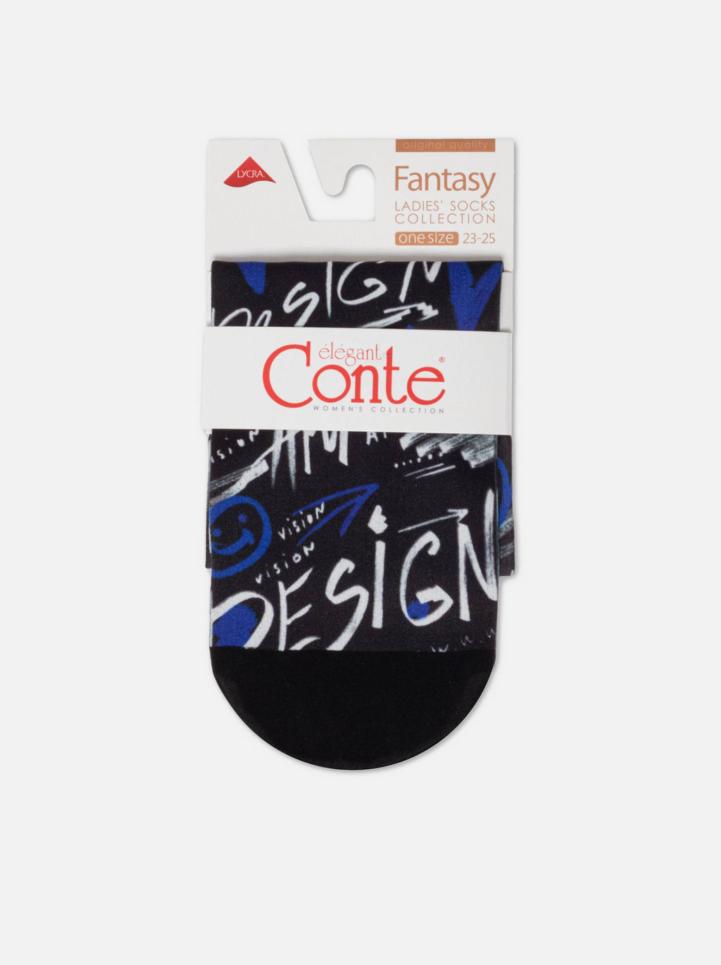 Цена за 2 пары. Носки Классические CONTE FANTASY Плотные носки с черным мыском и рисунком Art Design mix - Conte elegant фото 9