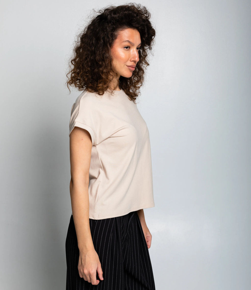 Футболка #КТ1016 (1)-1, светло-бежевый