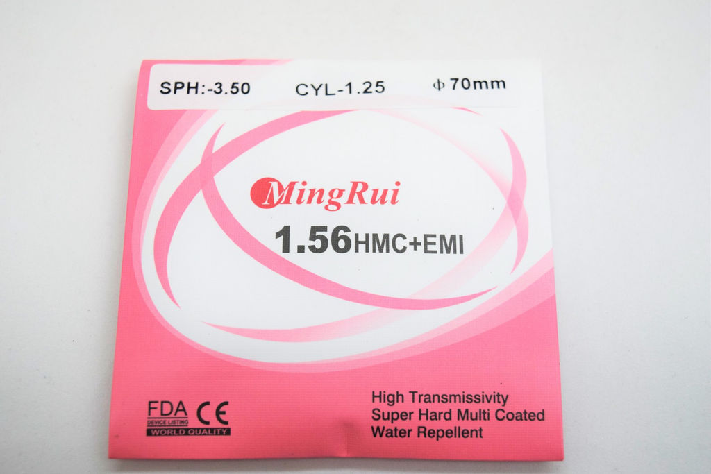 Цена за 1 шт. Линзы MINGRUI Ф70 индекс 1.56 SPH -0.75 CYL -1,25
