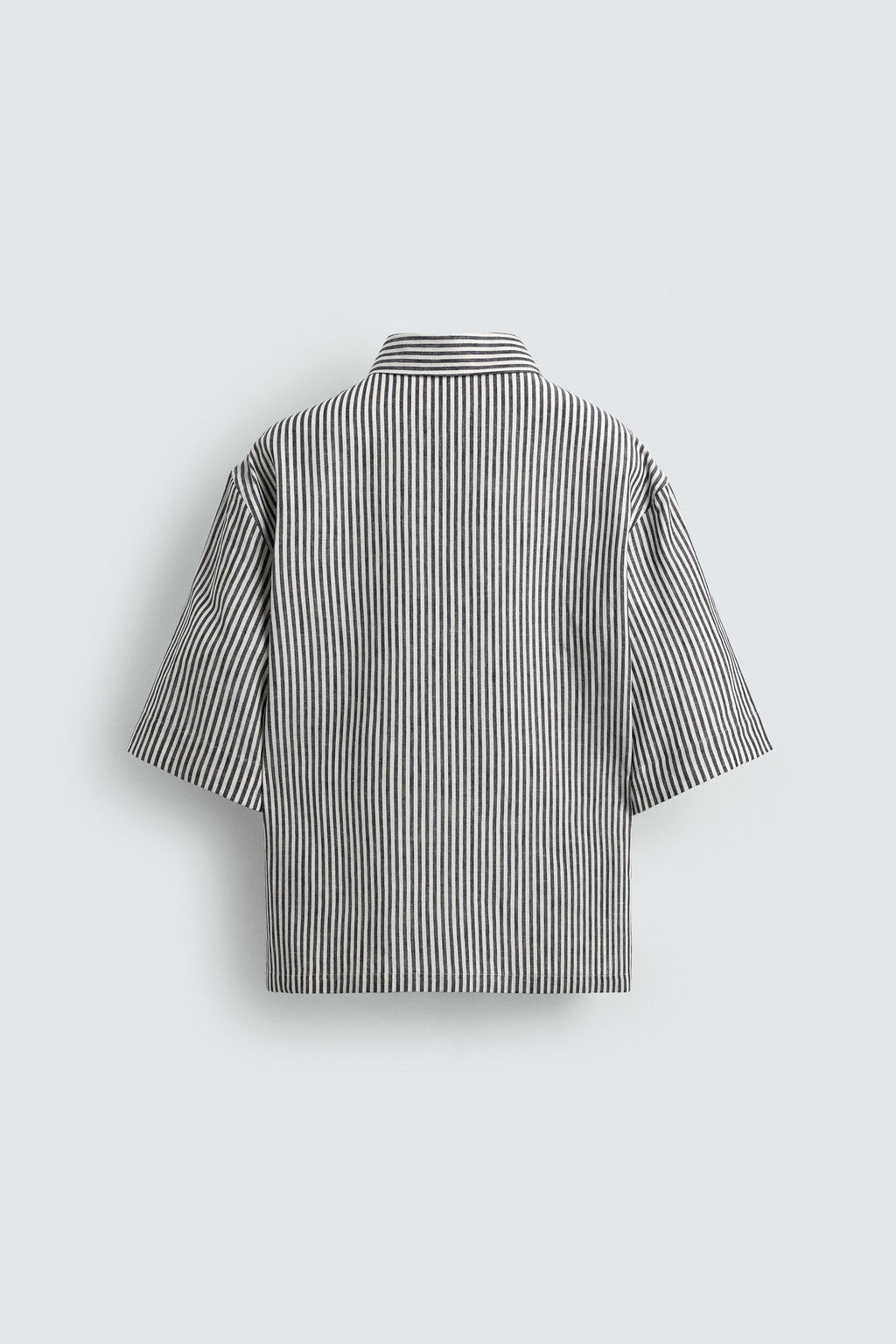 CAMISA RELAXED FIT RAYAS / ?ndigo - Zara фото 9