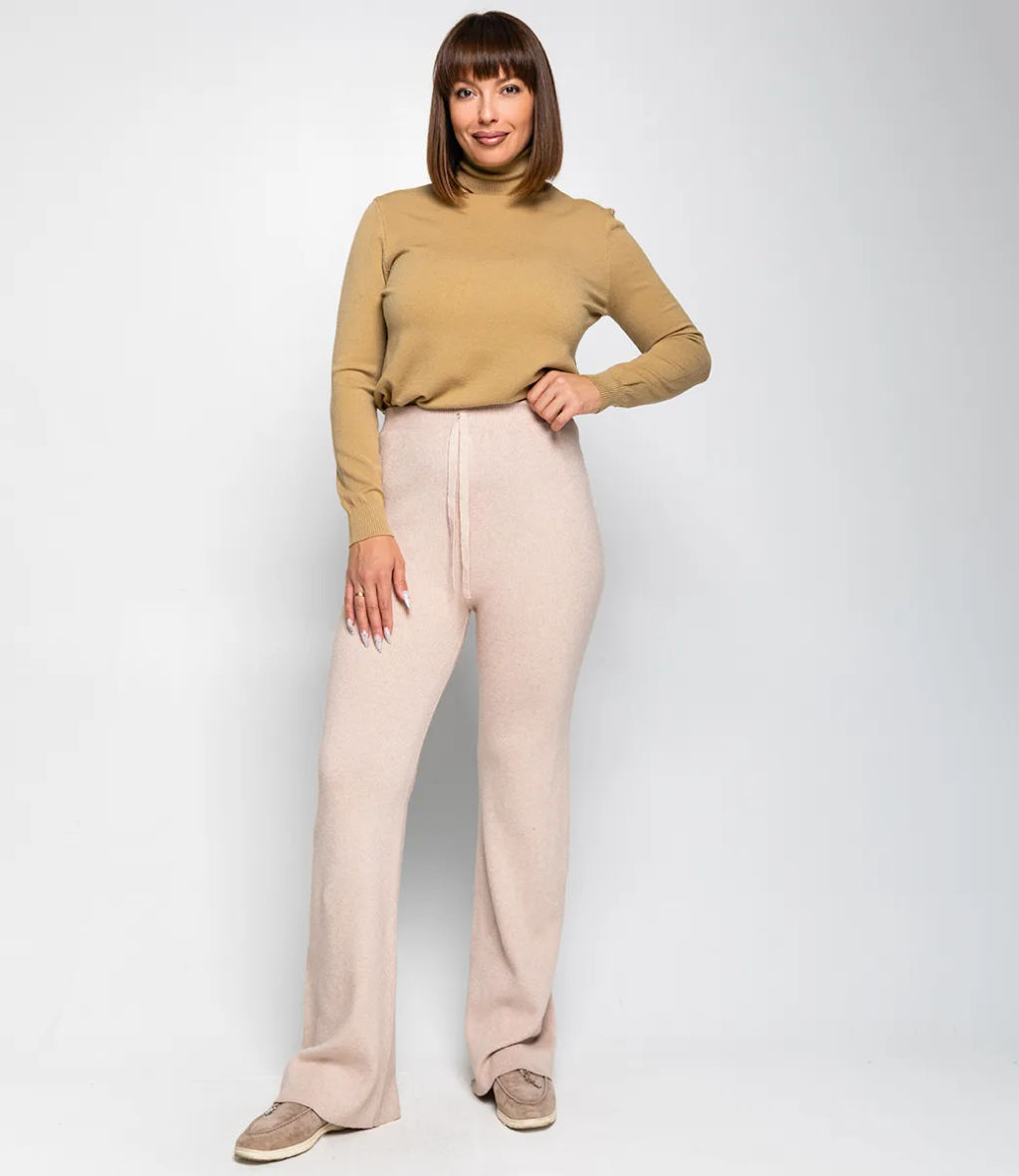 Брюки #КТ30601, бежевый